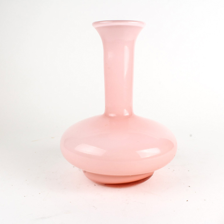 Vintage Laslo for Mikasa Pink Glass Vase