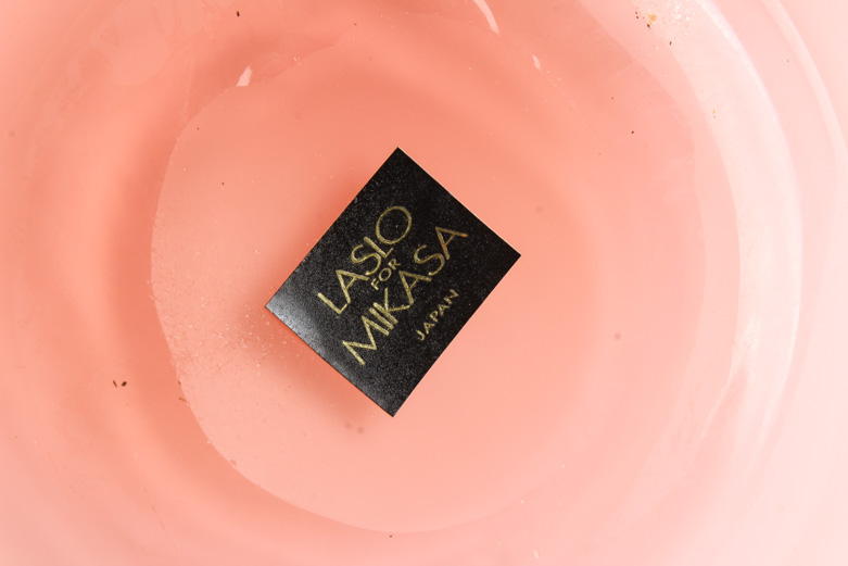 Vintage Laslo for Mikasa Pink Glass Vase