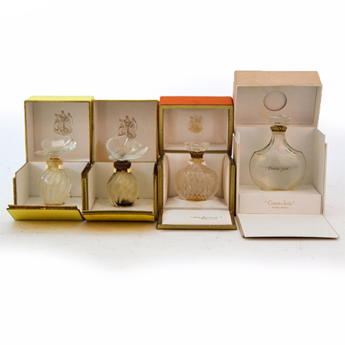 Set of Four Vintage Nina Ricci Perfume Bottles