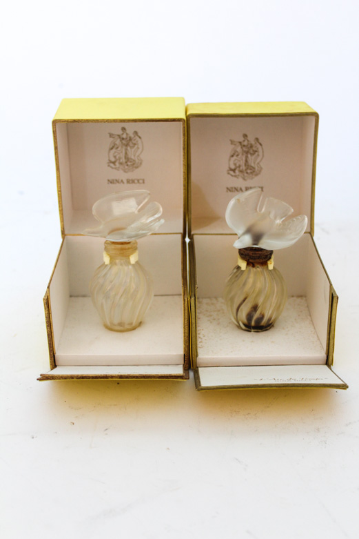 Set of Four Vintage Nina Ricci Perfume Bottles
