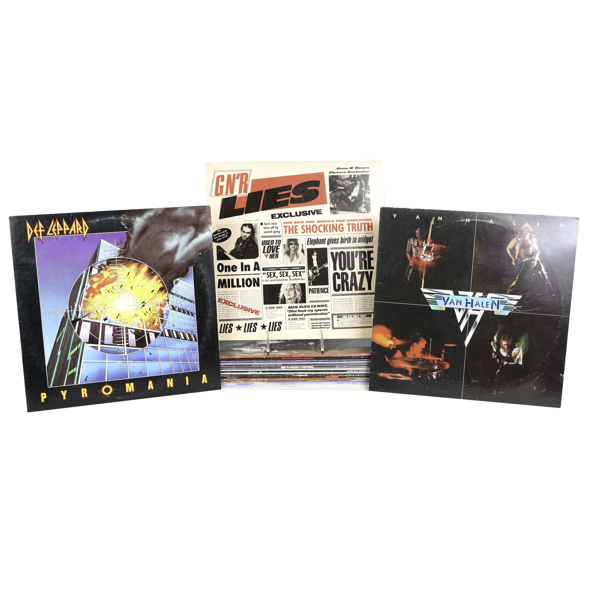 Guns n' Roses Rare "Live Like Suicide," Sealed Crue, Other LPs