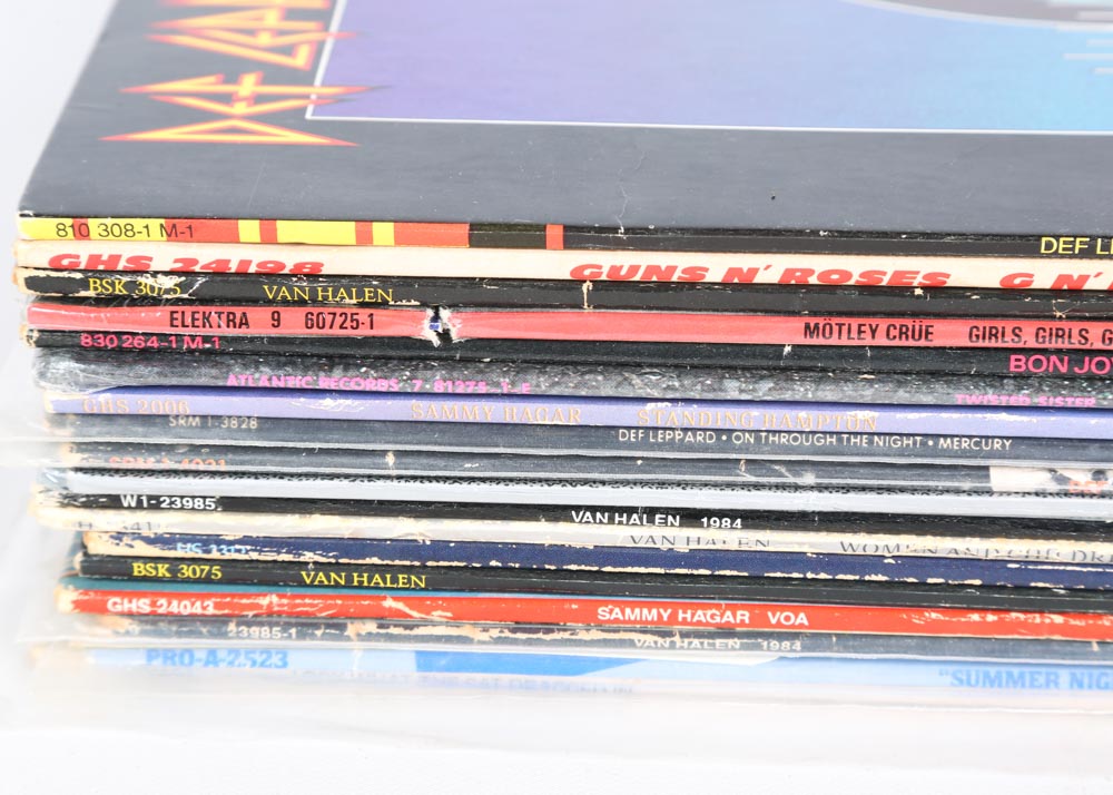 Guns n' Roses Rare "Live Like Suicide," Sealed Crue, Other LPs