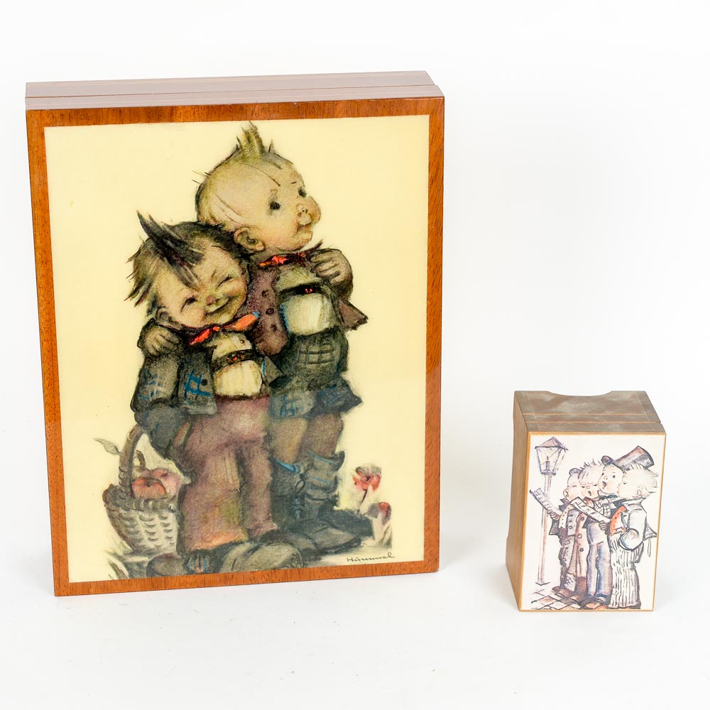 Pair of Music Boxes Including Ascons