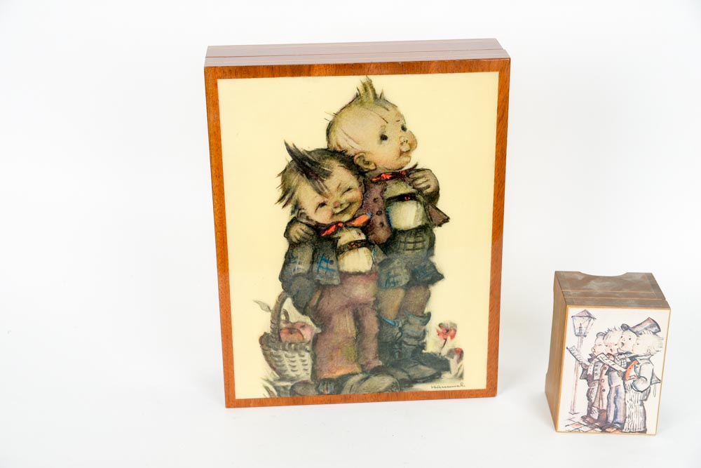 Pair of Music Boxes Including Ascons