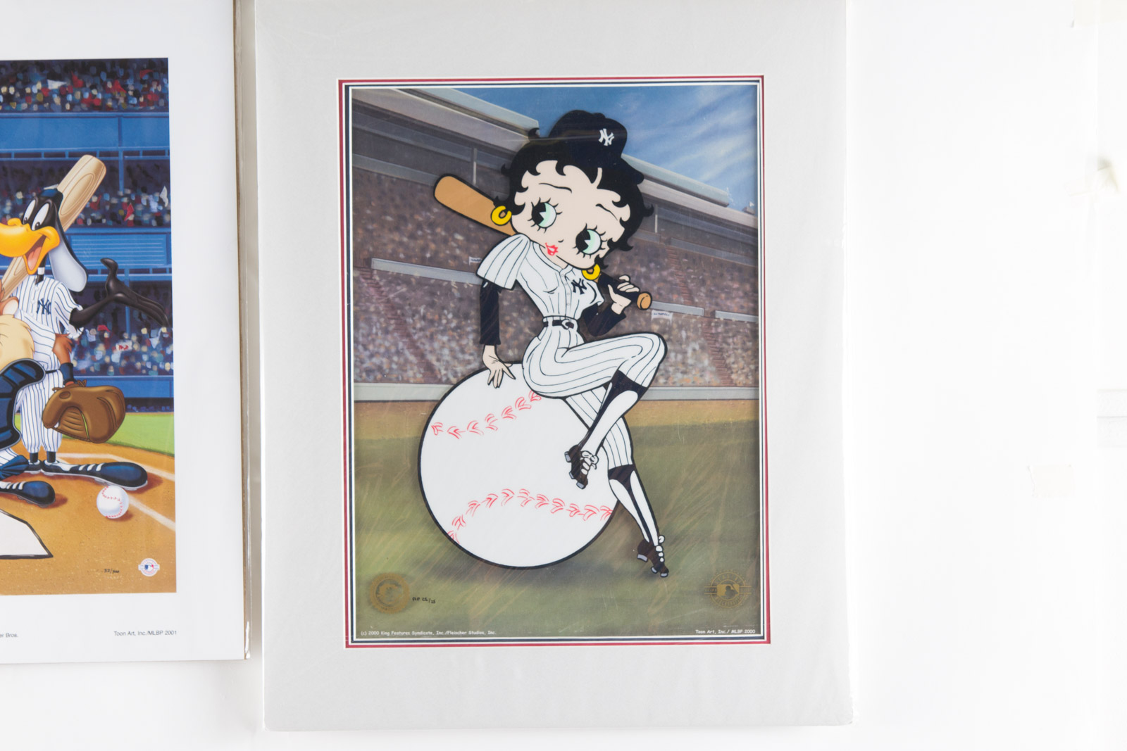 New York Yankees Themed Looney Tunes Lithograph and Sericel