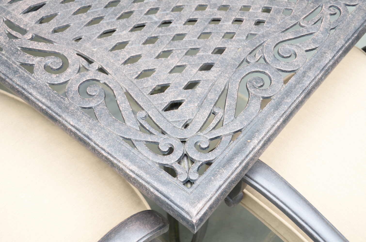 Modern Metal Patio Table and Chairs by Sunbrella