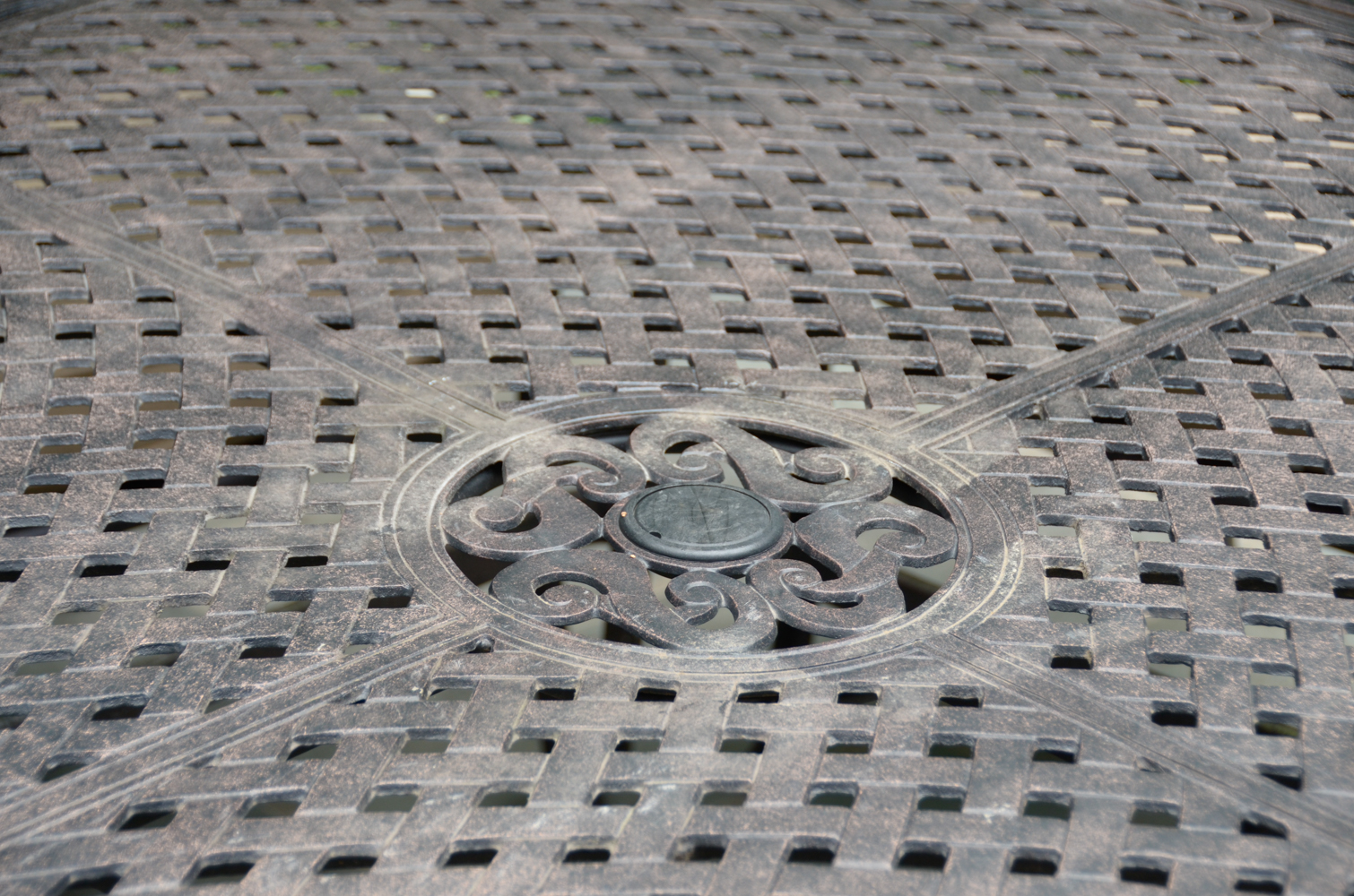 Modern Metal Patio Table and Chairs by Sunbrella