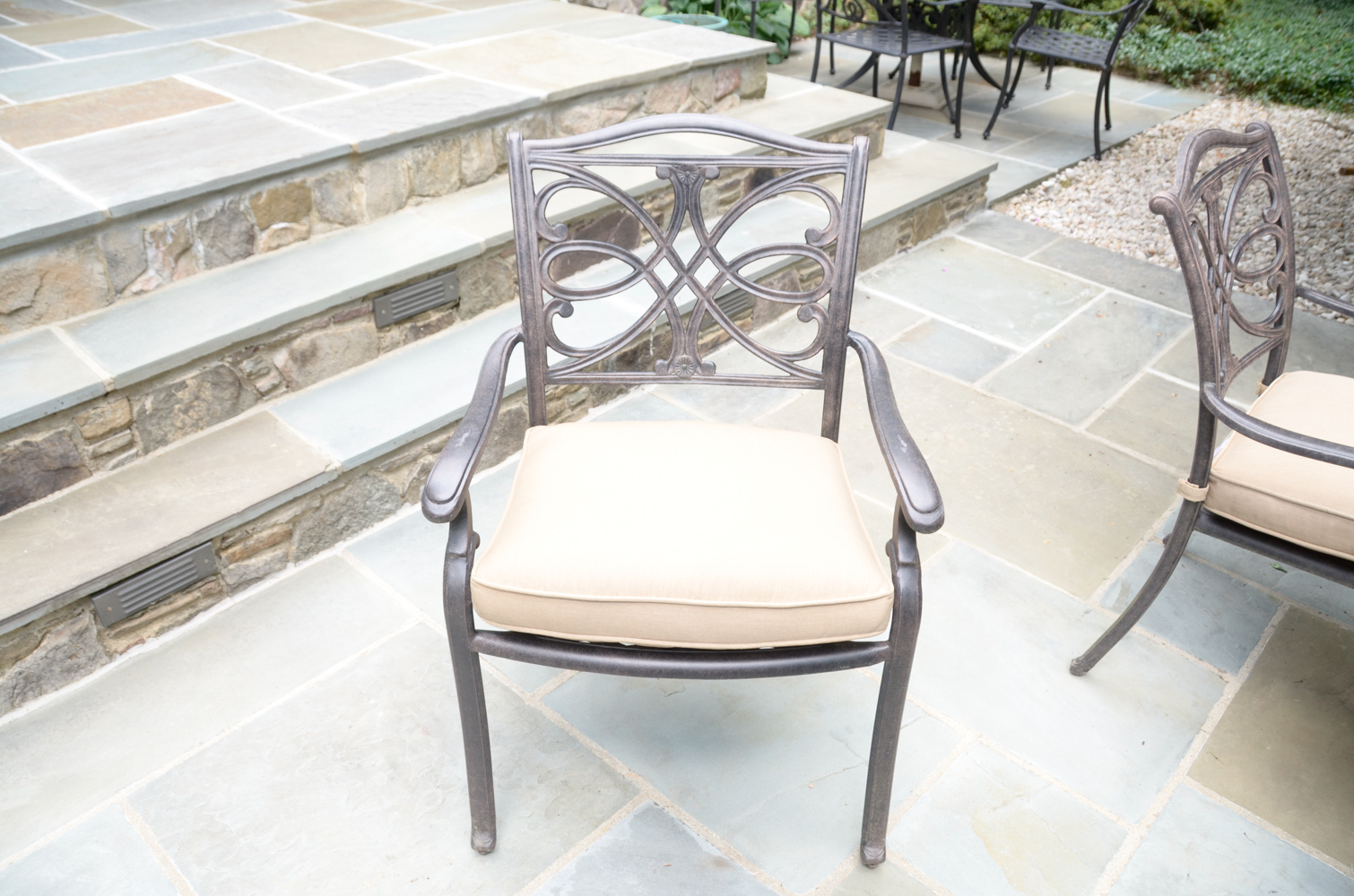 Modern Metal Patio Table and Chairs by Sunbrella