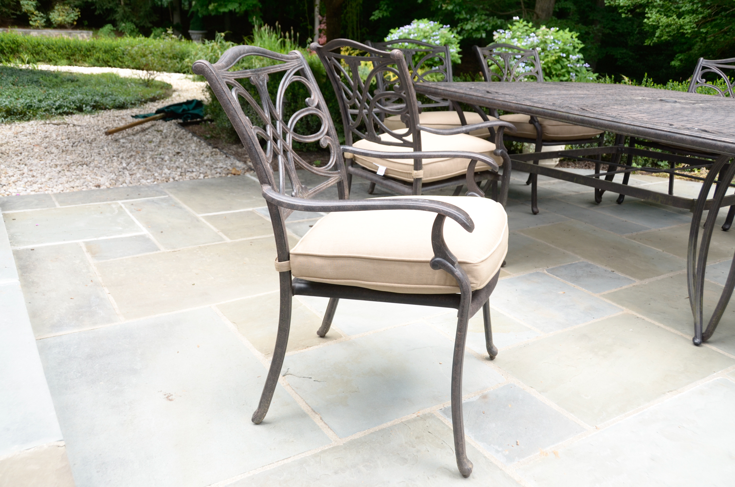 Modern Metal Patio Table and Chairs by Sunbrella