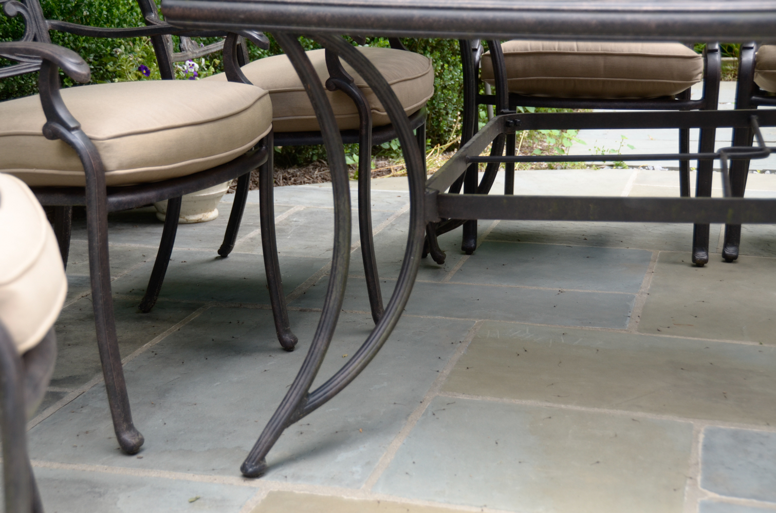 Modern Metal Patio Table and Chairs by Sunbrella