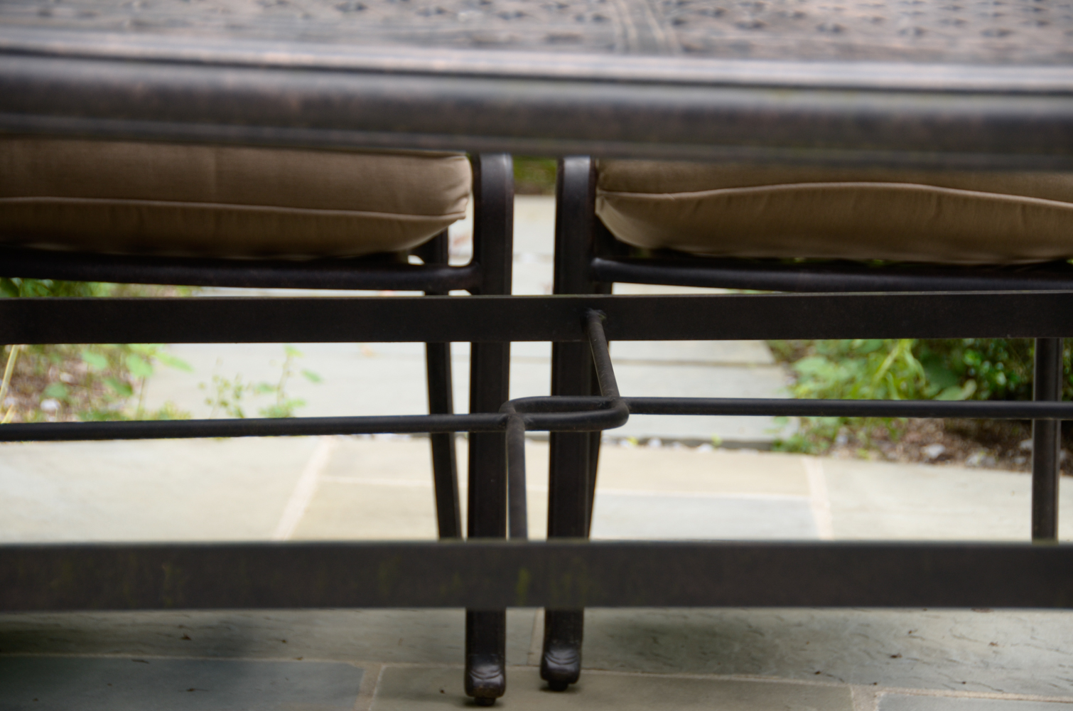 Modern Metal Patio Table and Chairs by Sunbrella