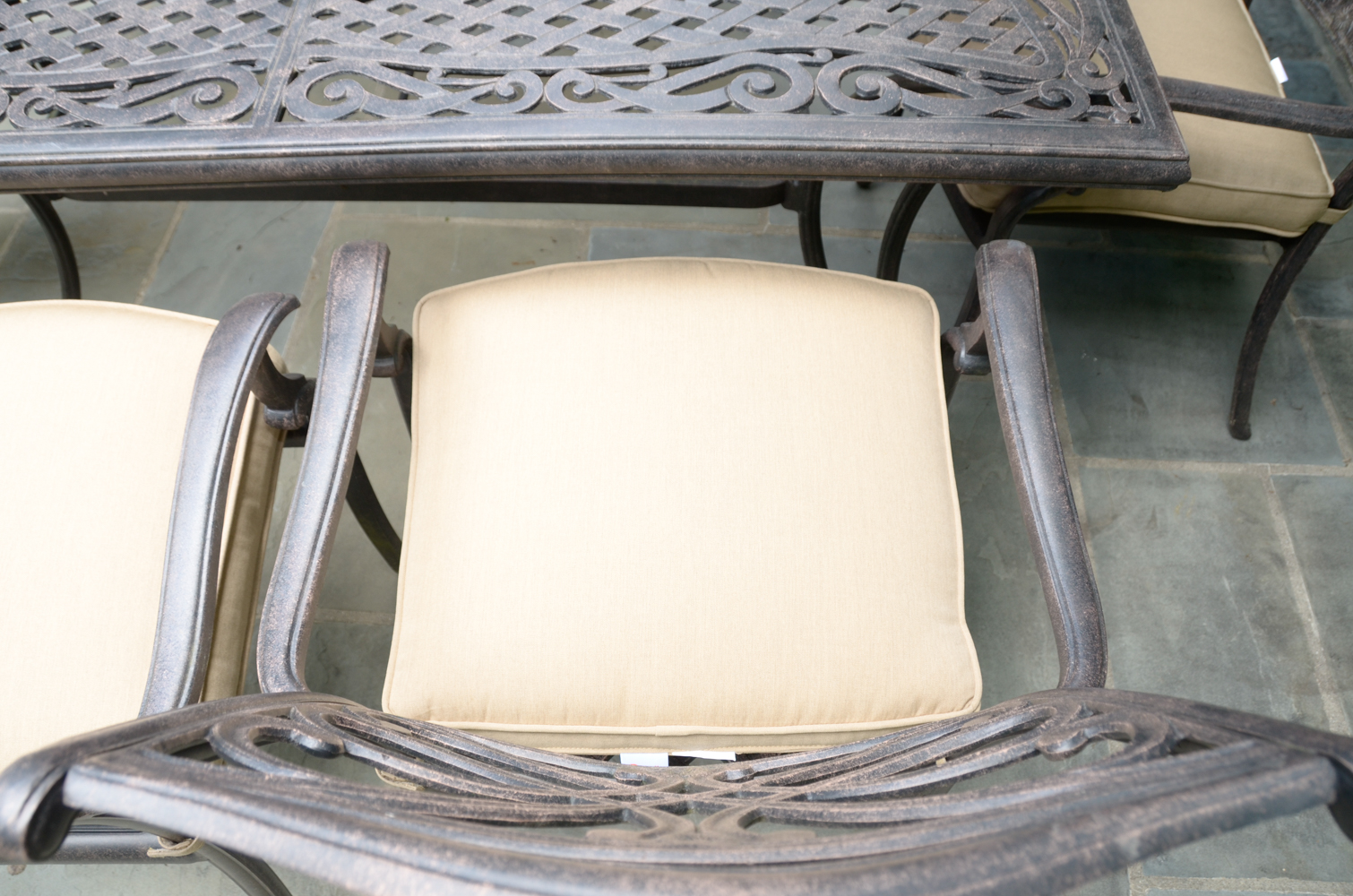 Modern Metal Patio Table and Chairs by Sunbrella