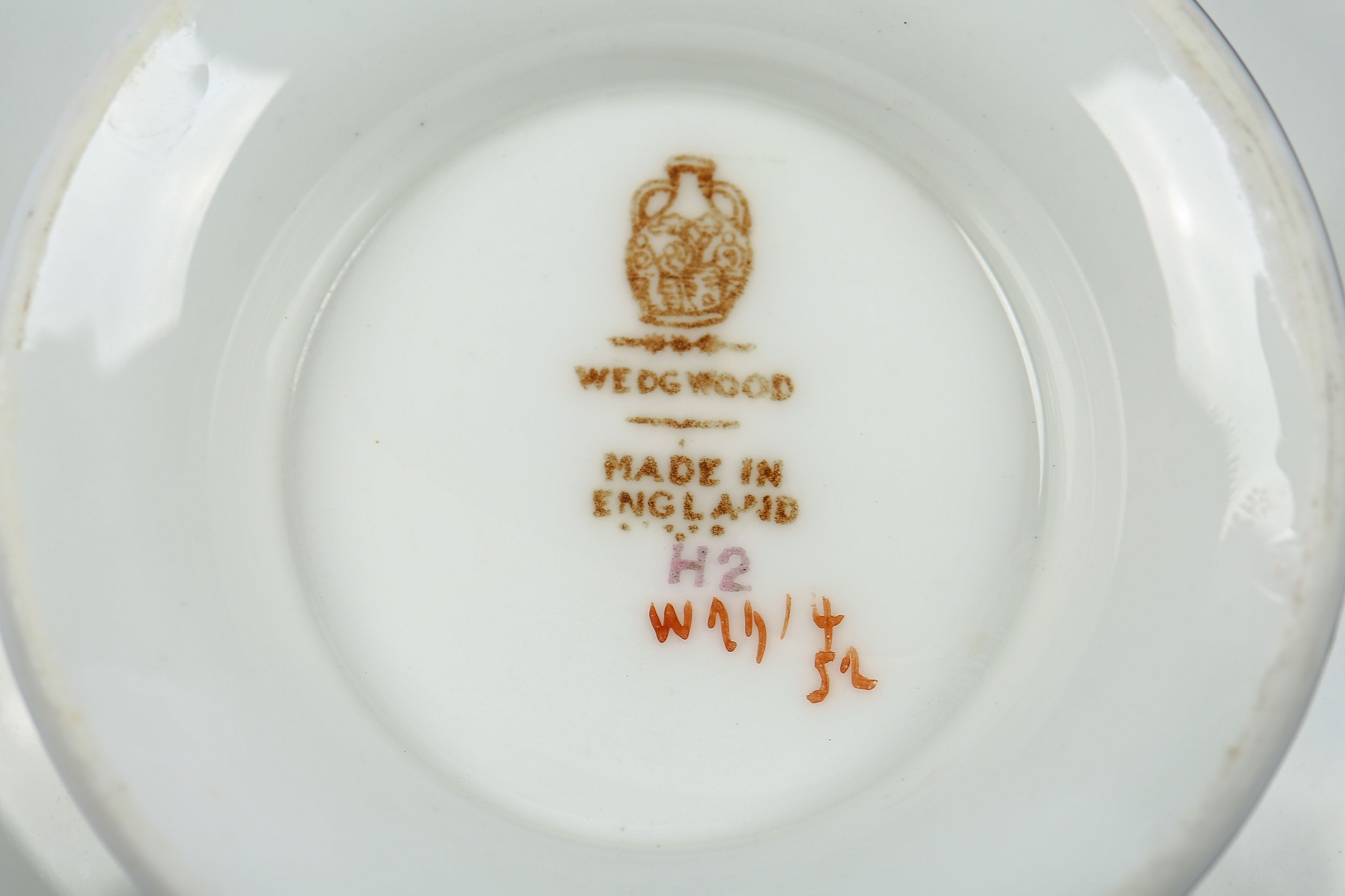 Wedgwood "Florentine" Cream Soup Bowls and Saucers