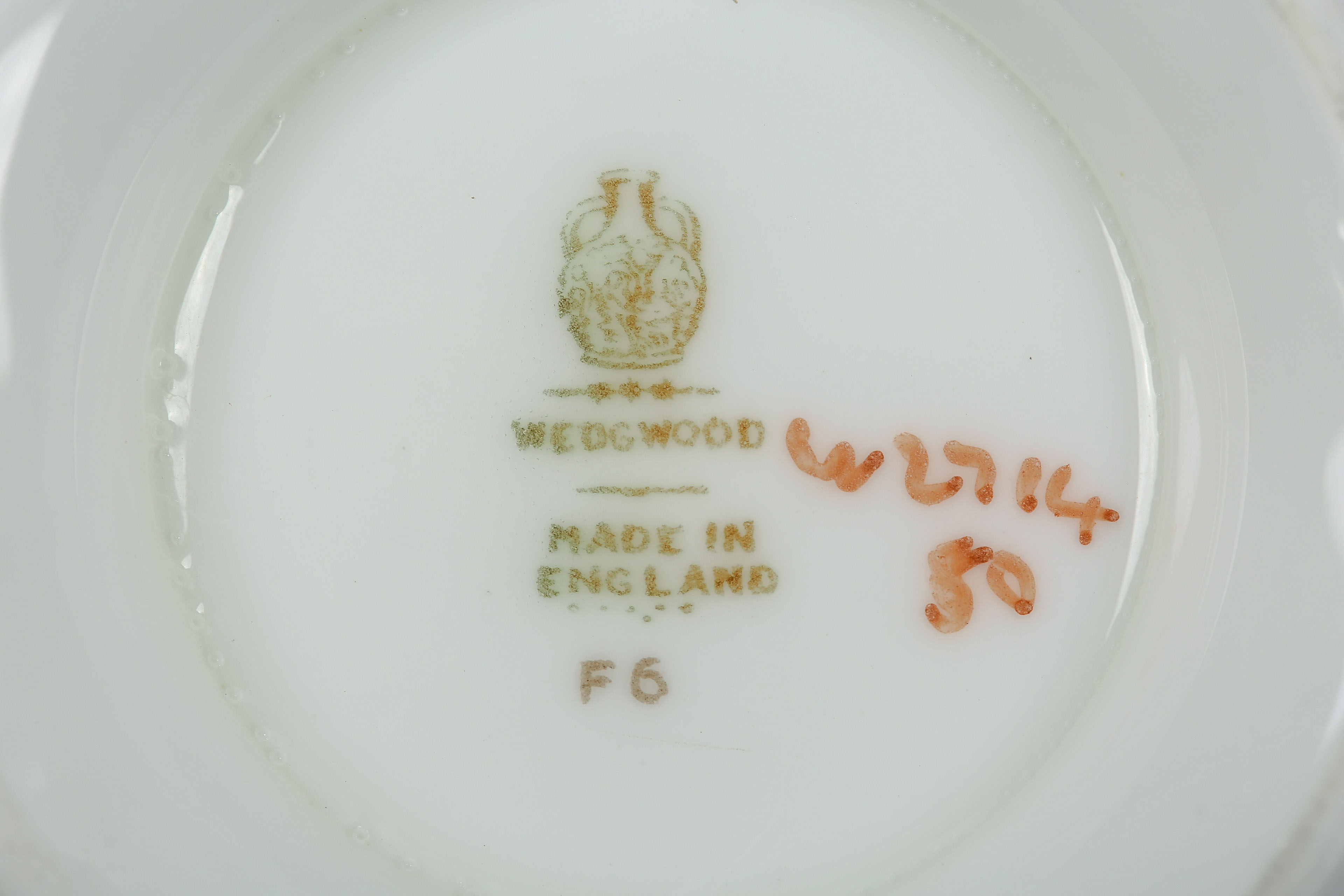 Wedgwood "Florentine" Cream Soup Bowls and Saucers
