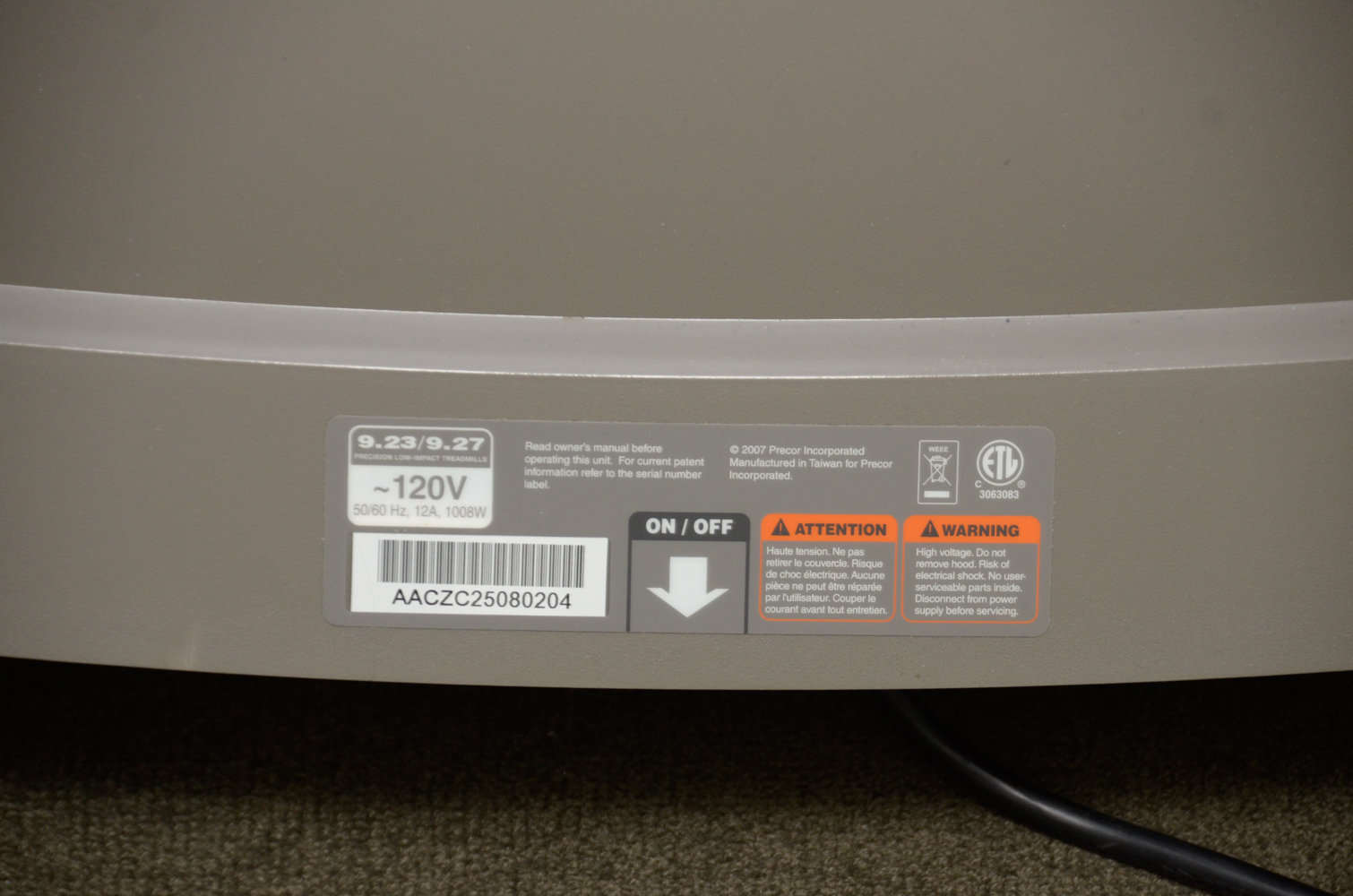 Precor "9.27" Model Treadmill