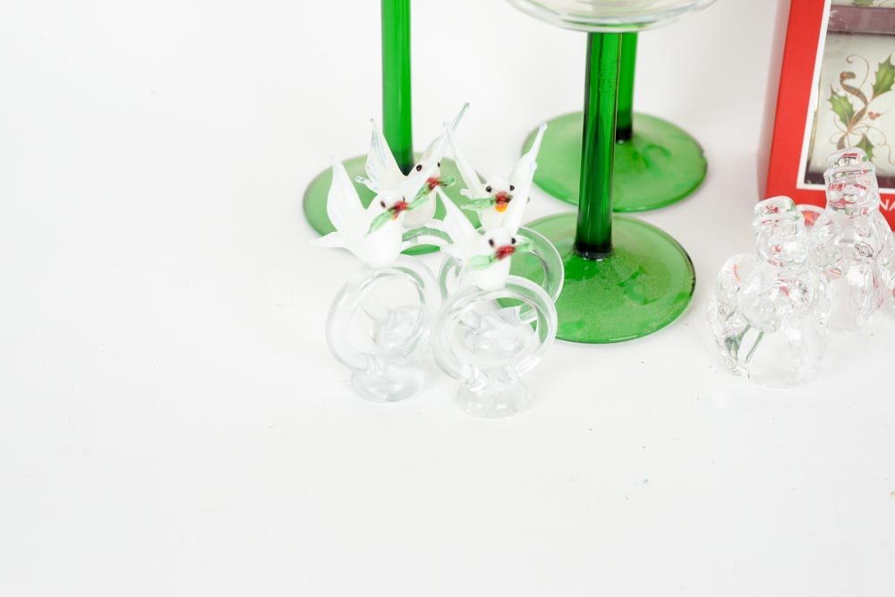 Set of Christmas Glassware