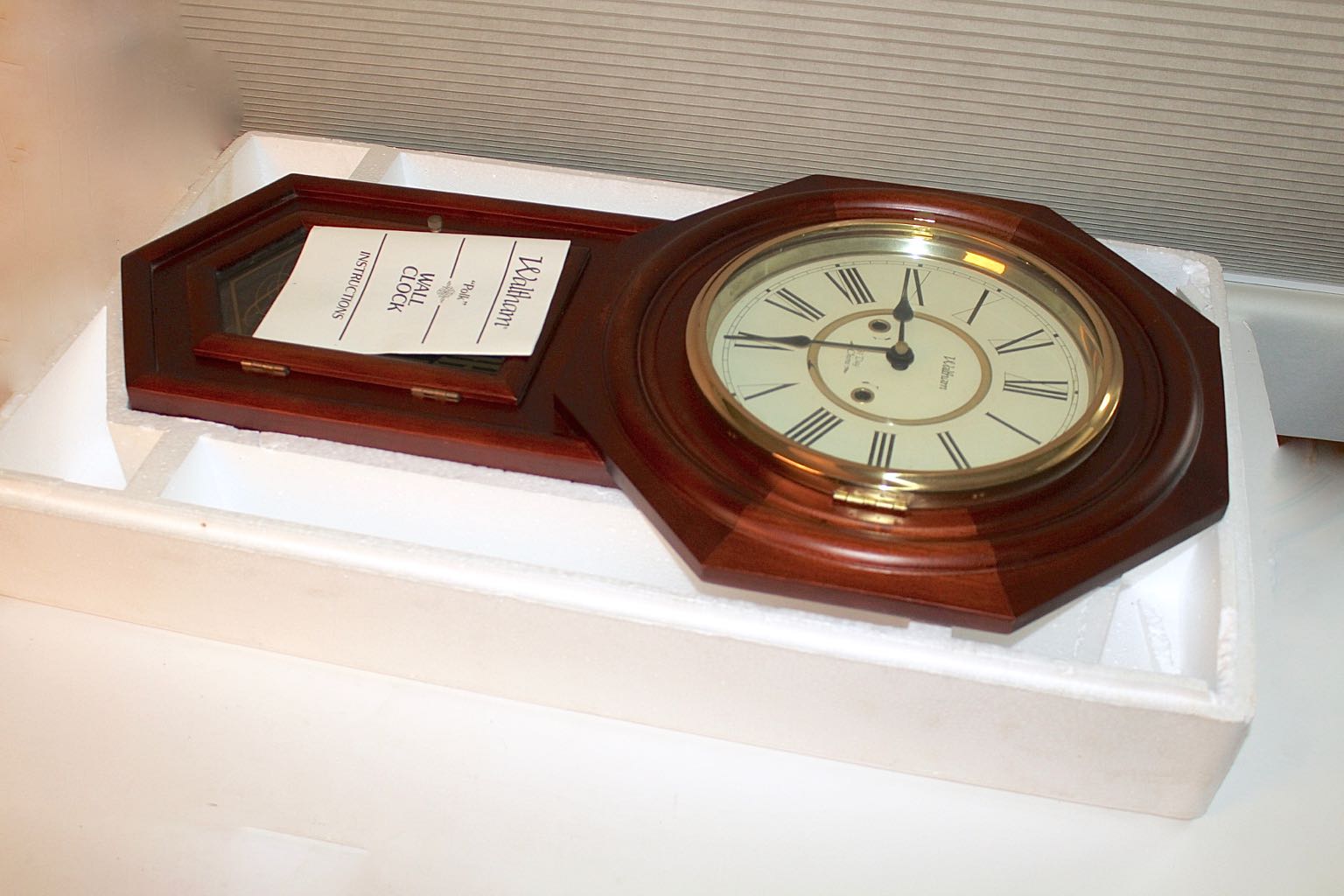 Waltham "Polk" Regulator Pendulum & Chime, Key Wound Wall Clock