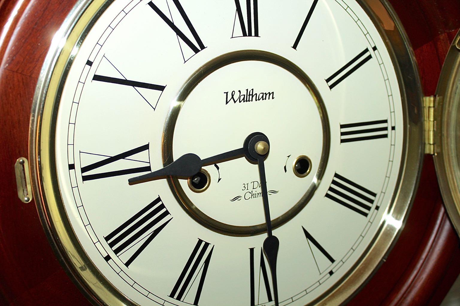 Waltham "Polk" Regulator Pendulum & Chime, Key Wound Wall Clock