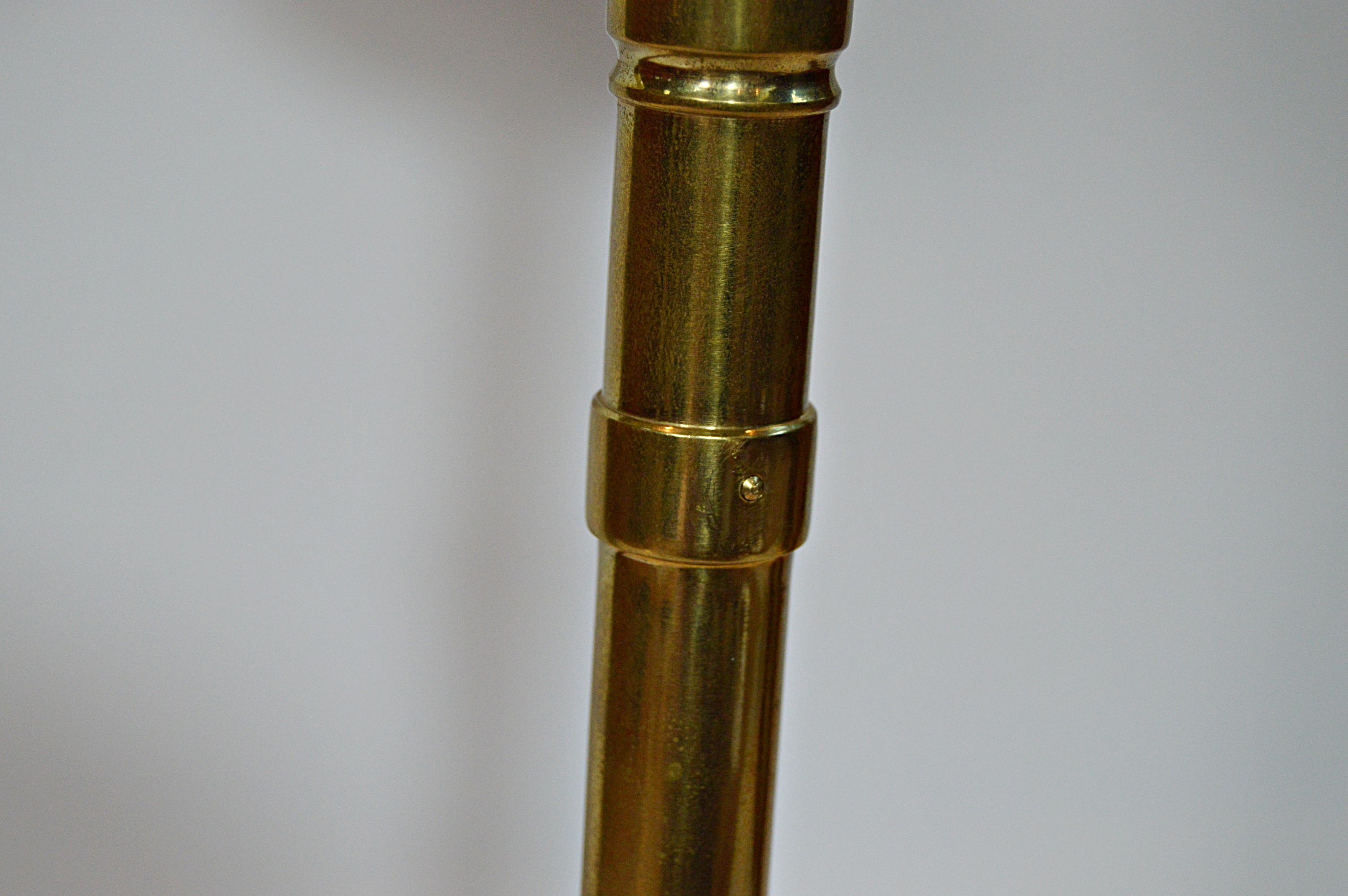 Pair of Traditional Brass Candleholders with Black Shades