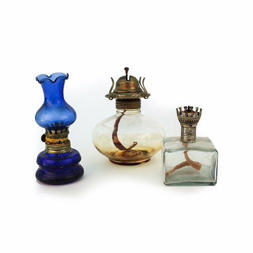 Antique Glass Oil Lamps