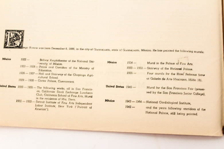 1948 Copy of "Diego Rivera: 10 Reproductions in Color of Mexican Frescoes"