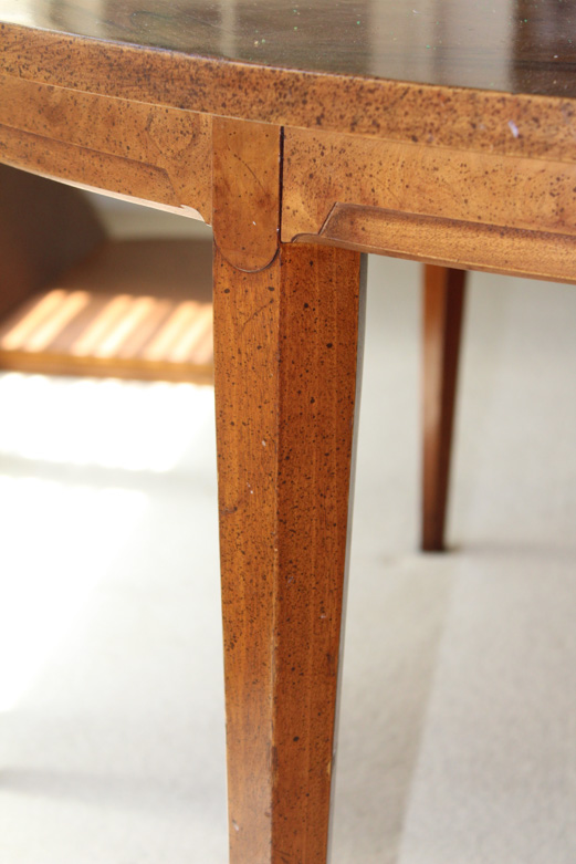 Burlwood and Inlaid Henredon Dining Table