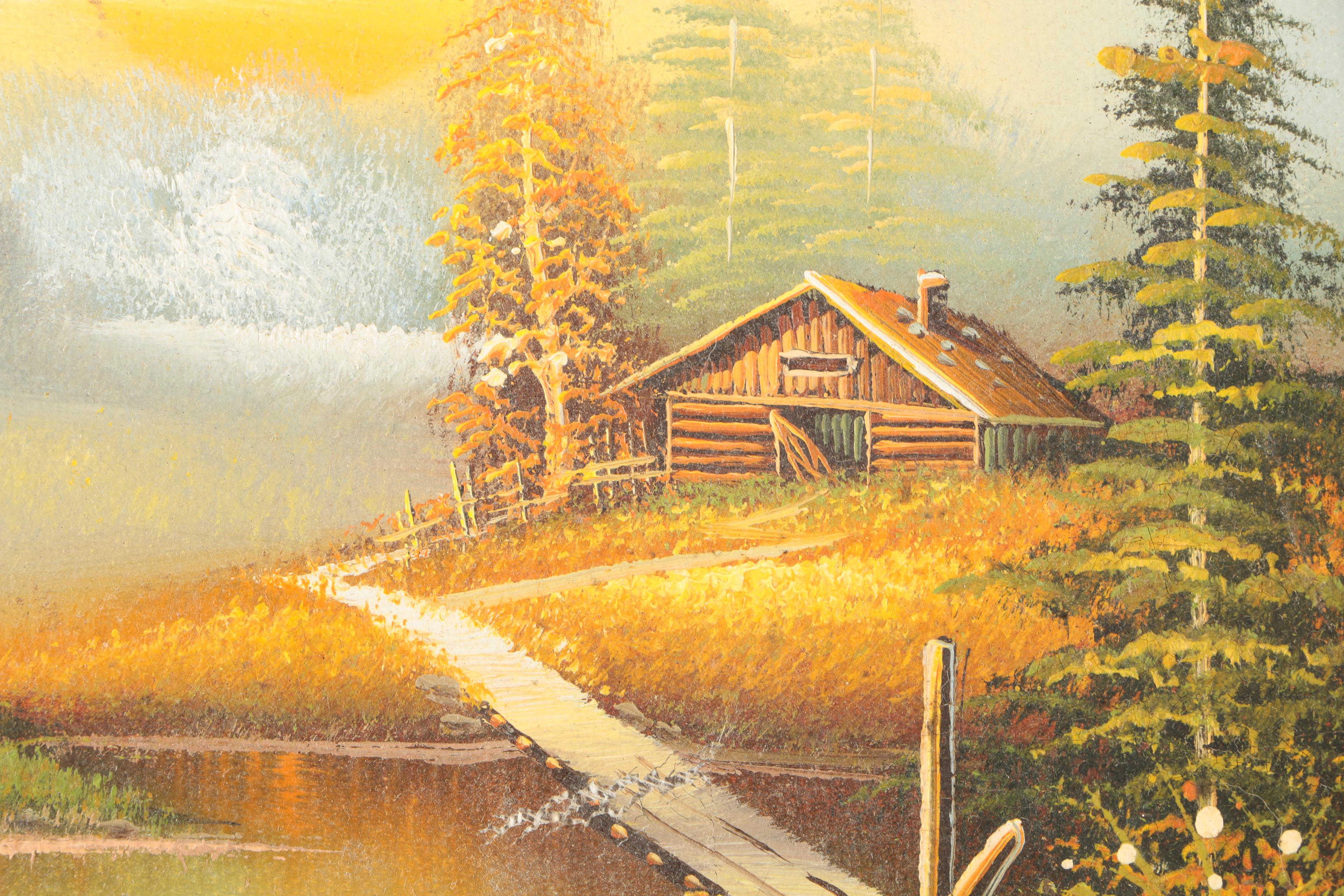 B. Boswell Oil Painting on Canvas of Landscape