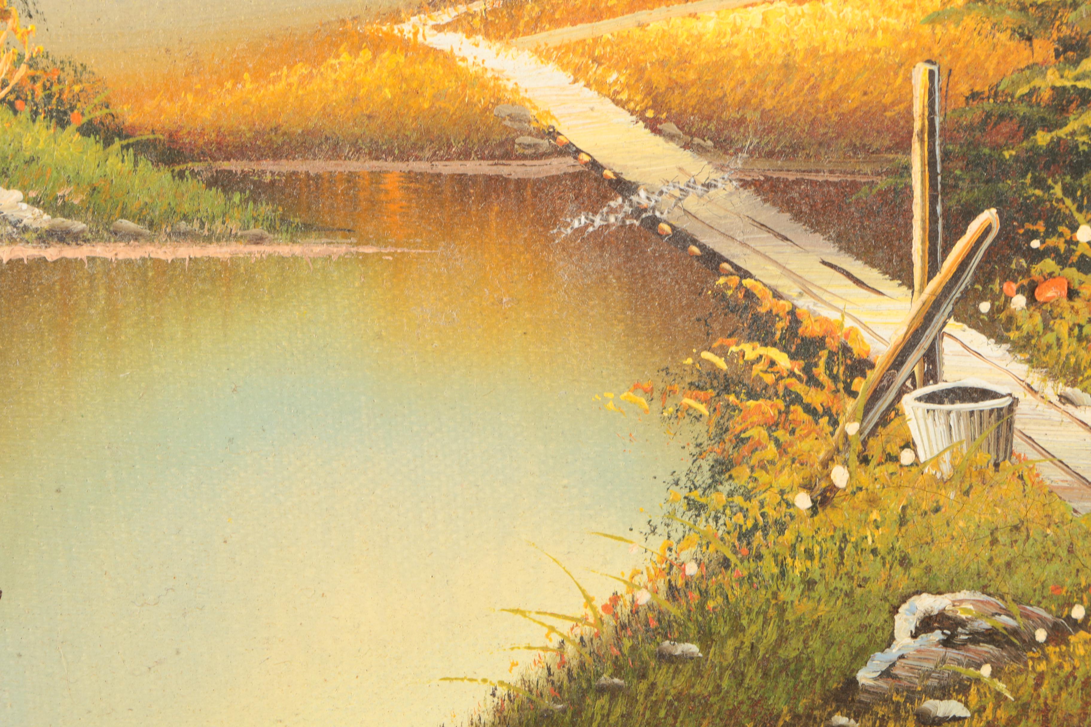 B. Boswell Oil Painting on Canvas of Landscape