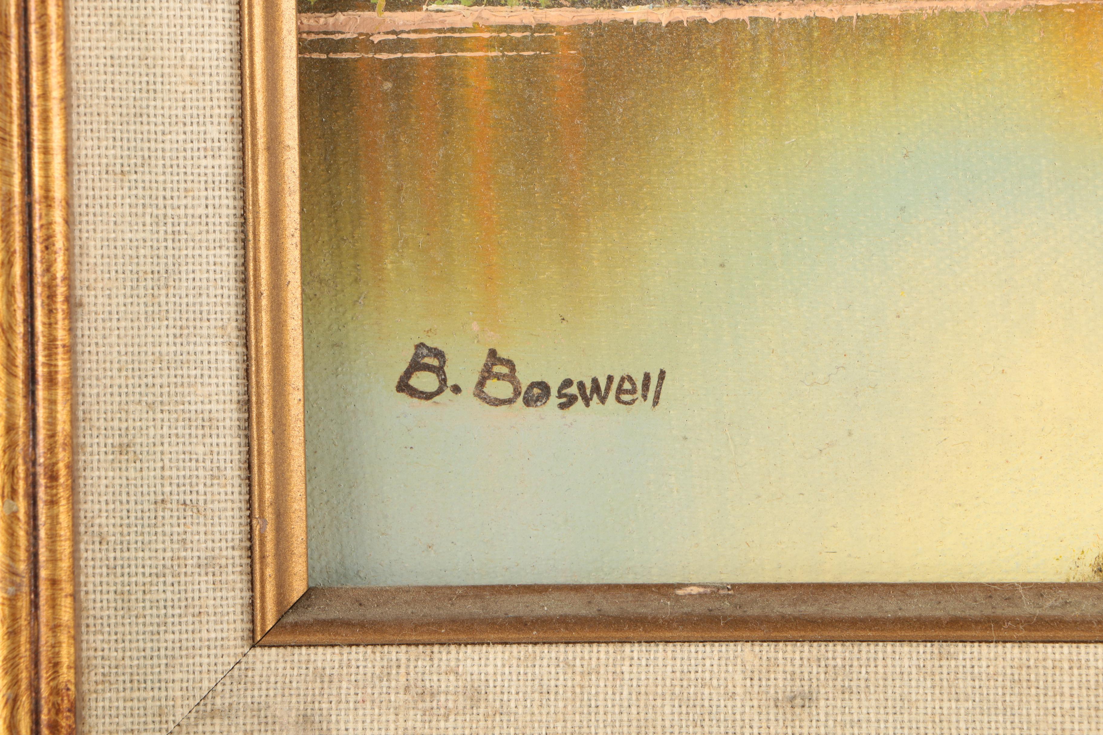 B. Boswell Oil Painting on Canvas of Landscape