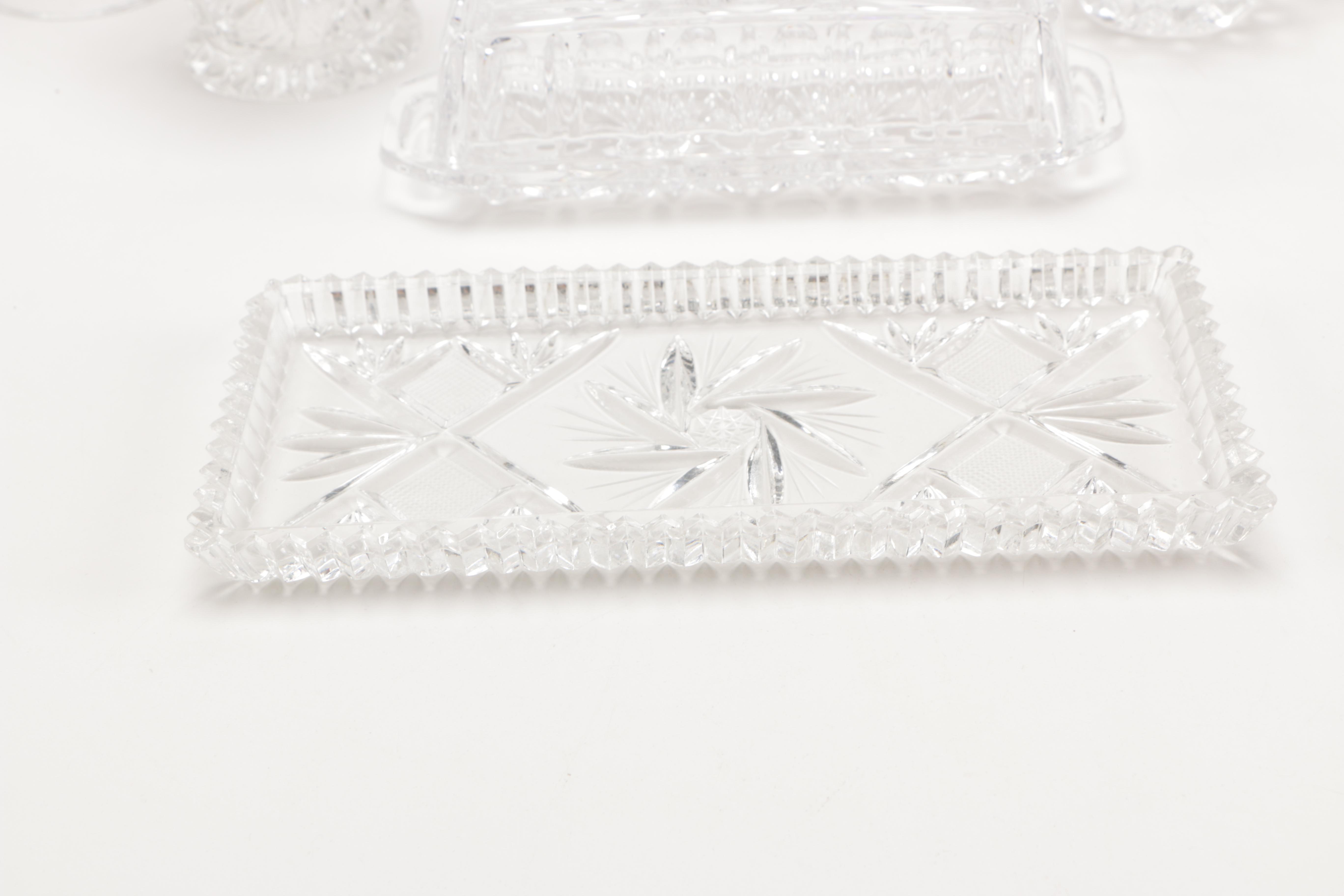 Cross-Cut Wine Glasses and Other Cut Crystal