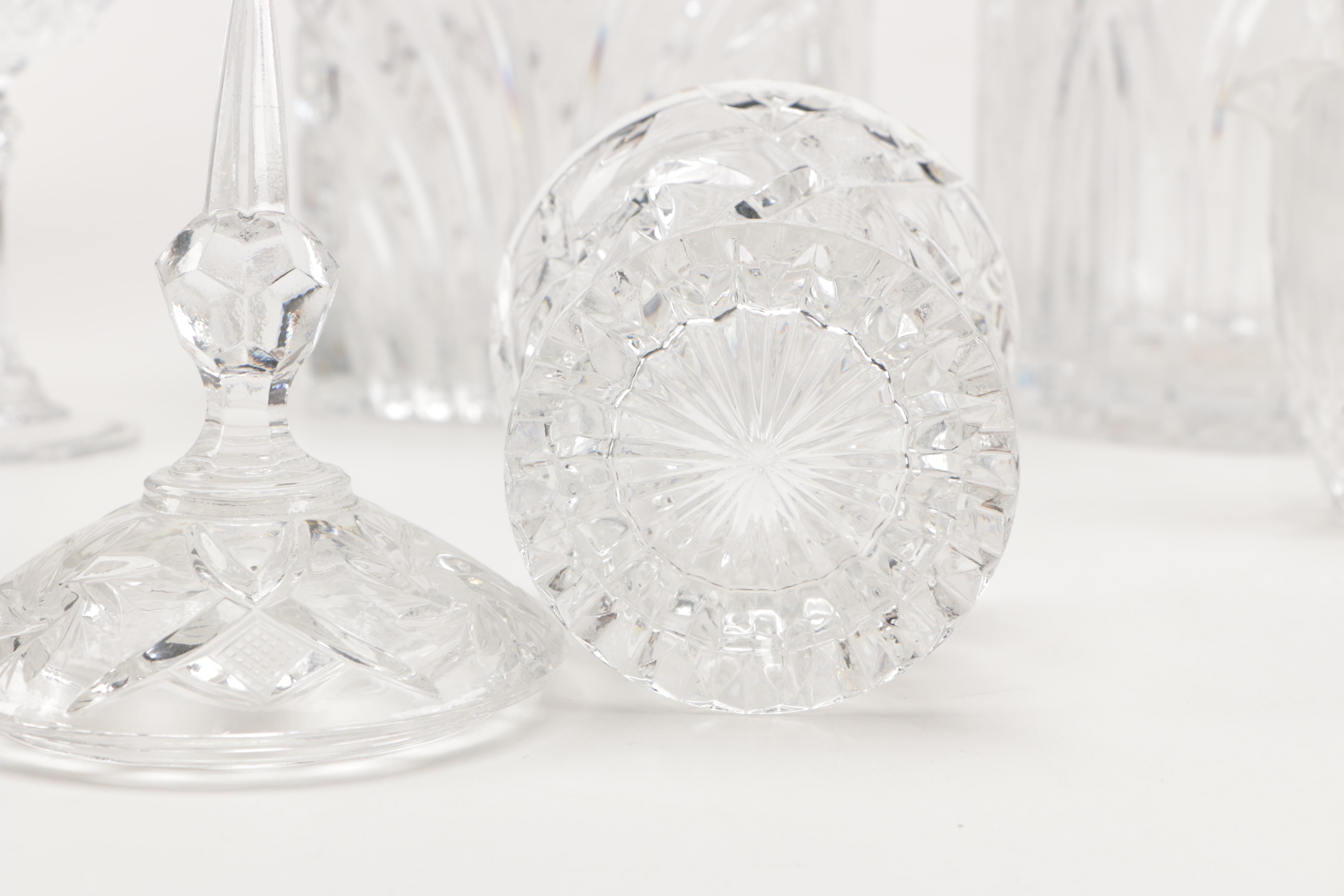 Cross-Cut Wine Glasses and Other Cut Crystal