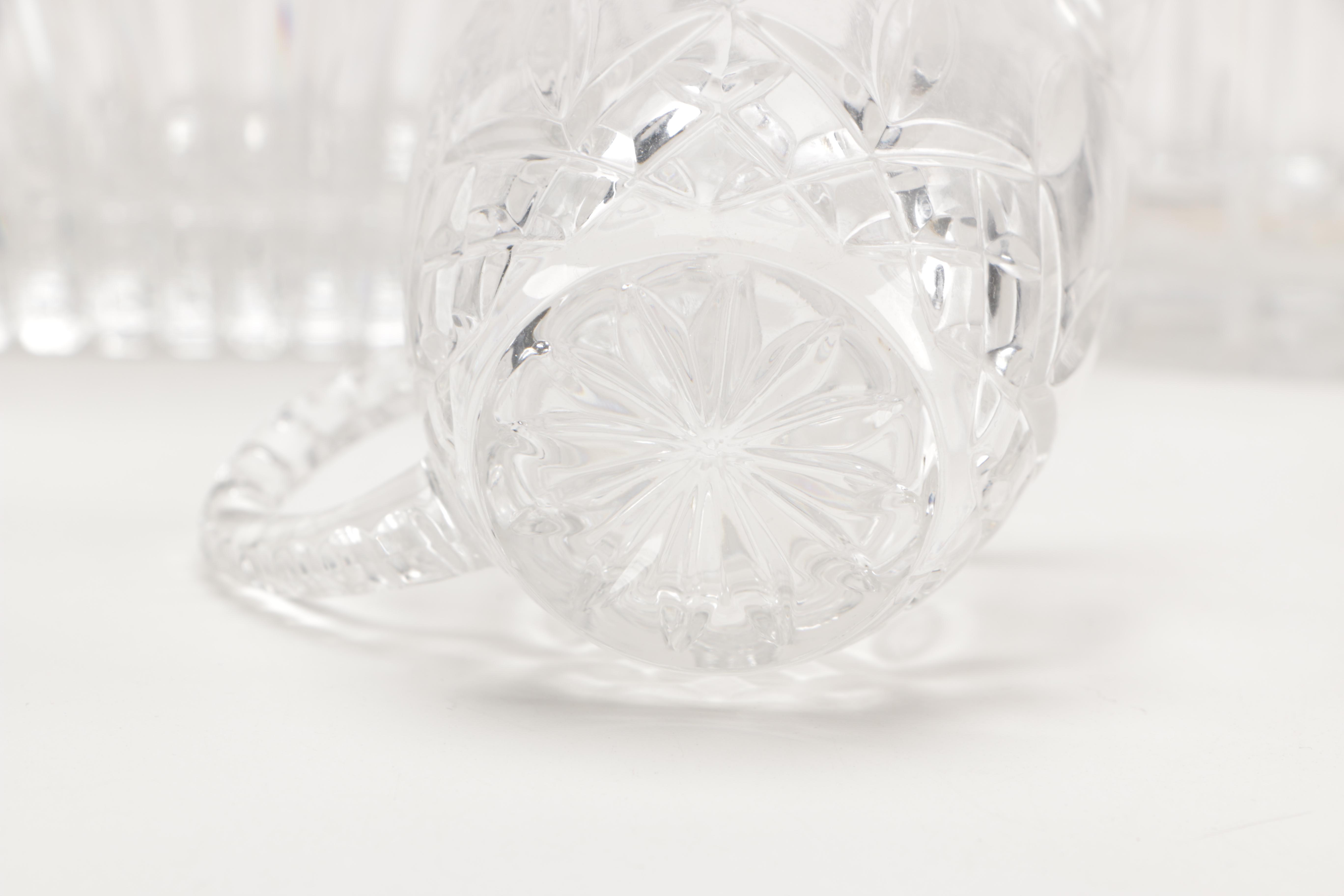 Cross-Cut Wine Glasses and Other Cut Crystal