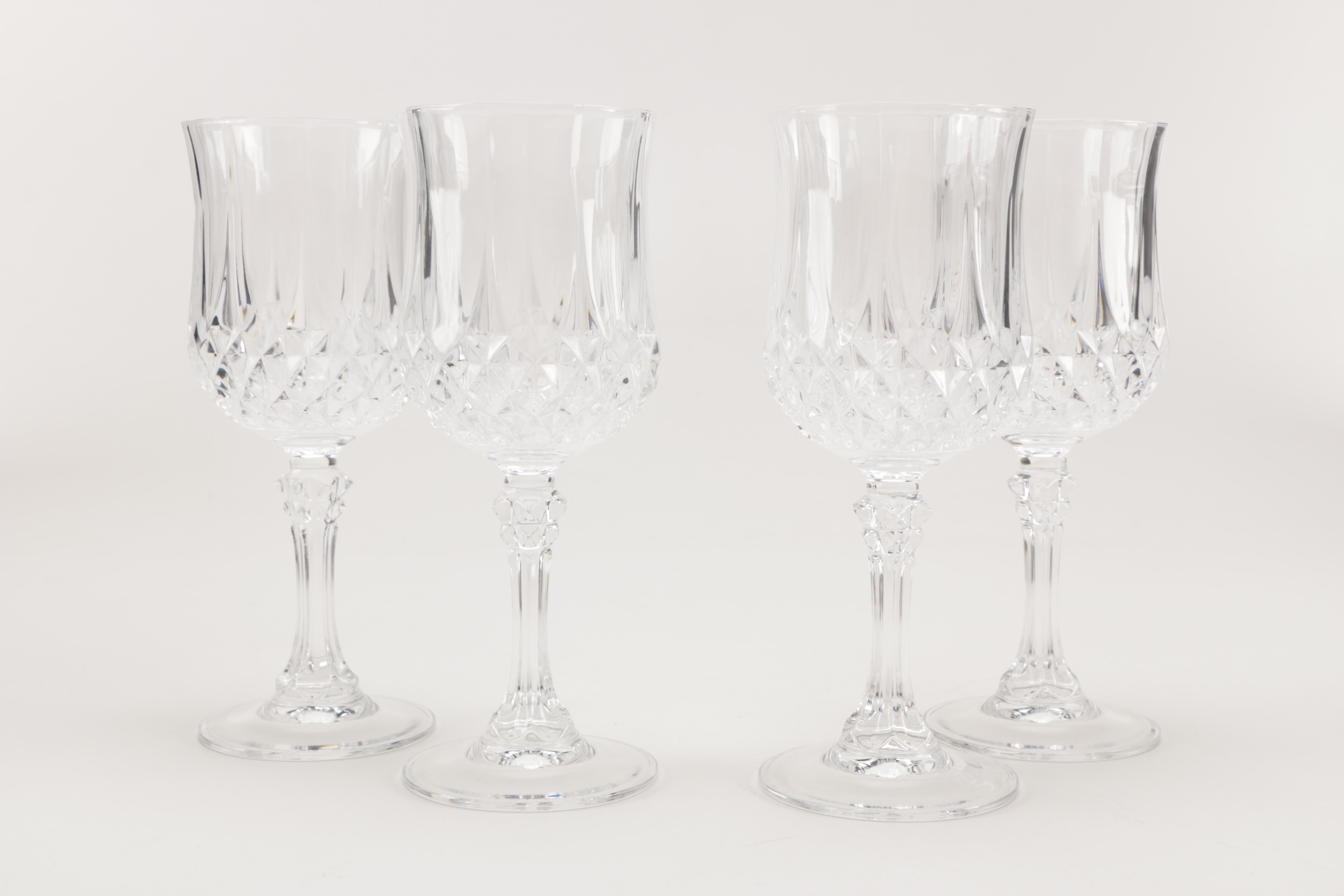 Cross-Cut Wine Glasses and Other Cut Crystal