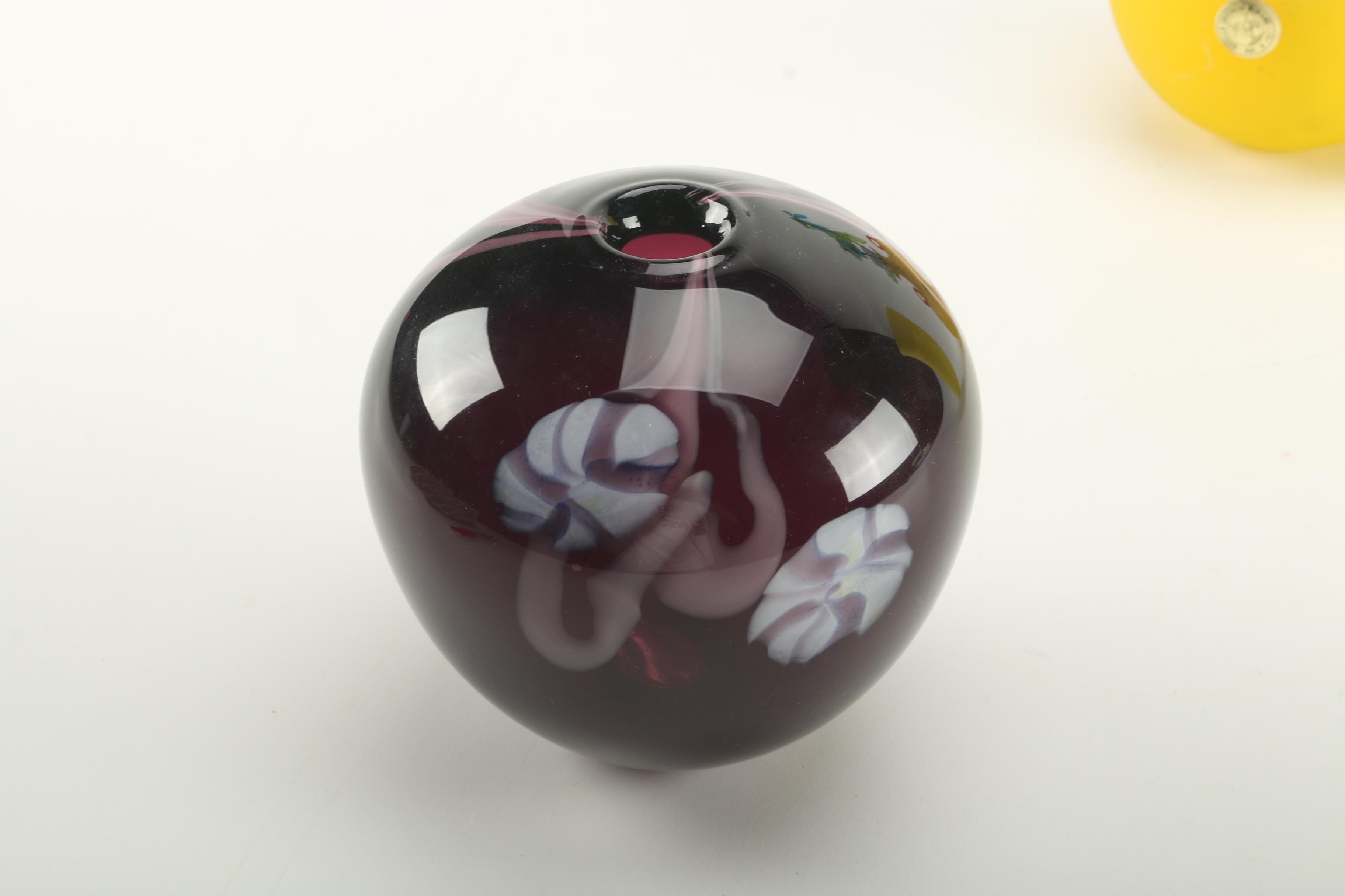 Colorful Glass Vases Featuring Murano and Roger Gandelman