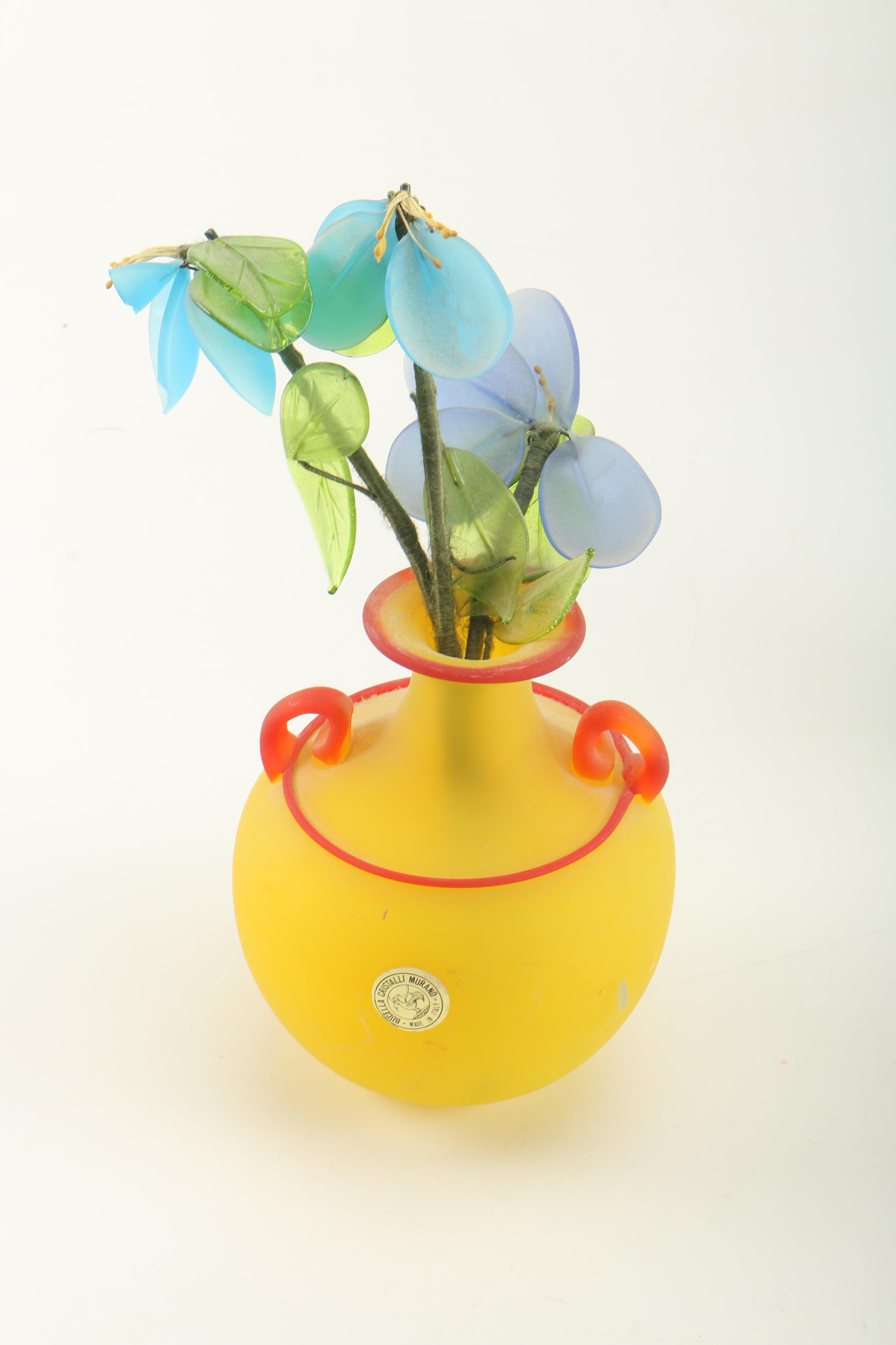 Colorful Glass Vases Featuring Murano and Roger Gandelman