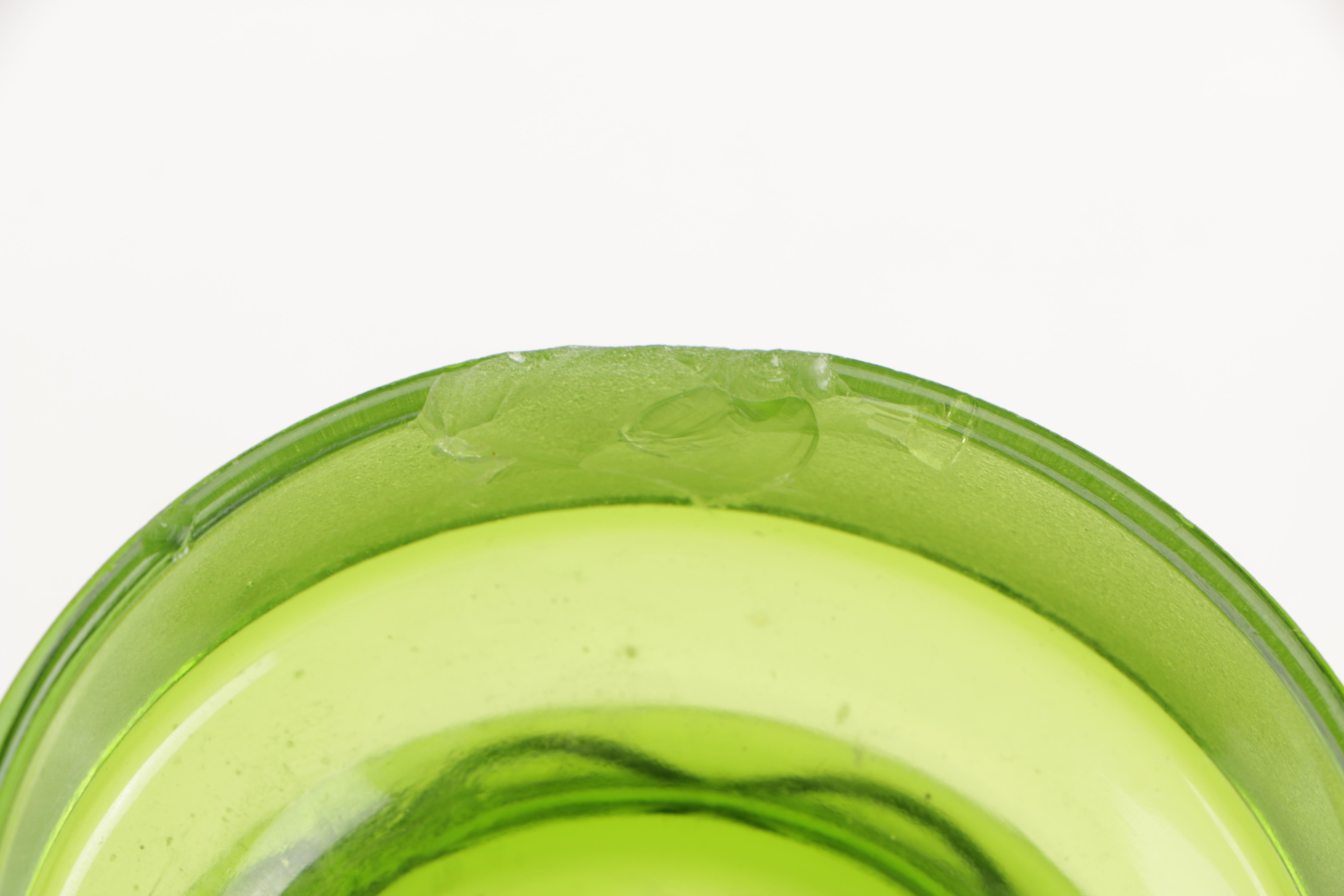 Vintage Green Glass Canisters