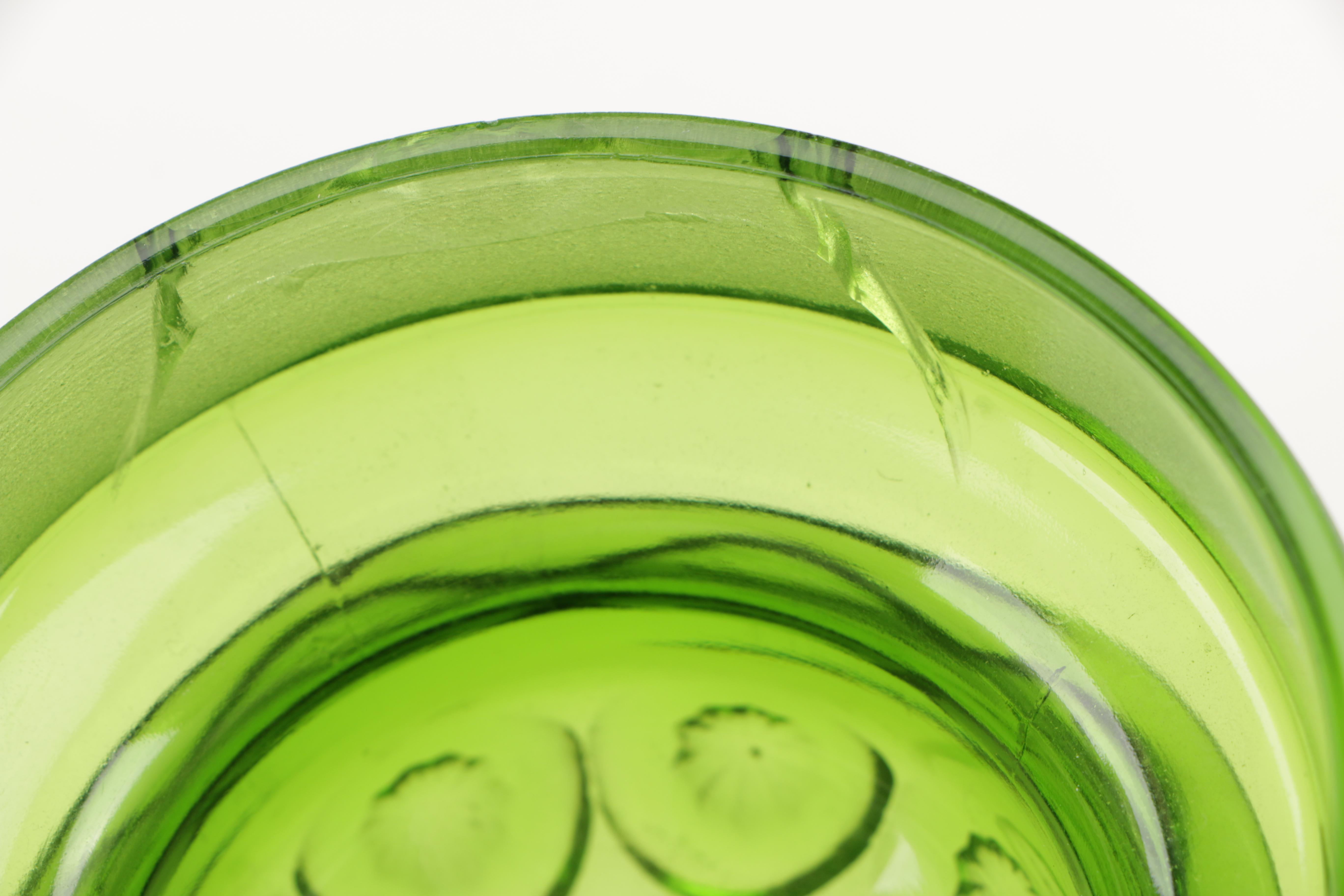 Vintage Green Glass Canisters