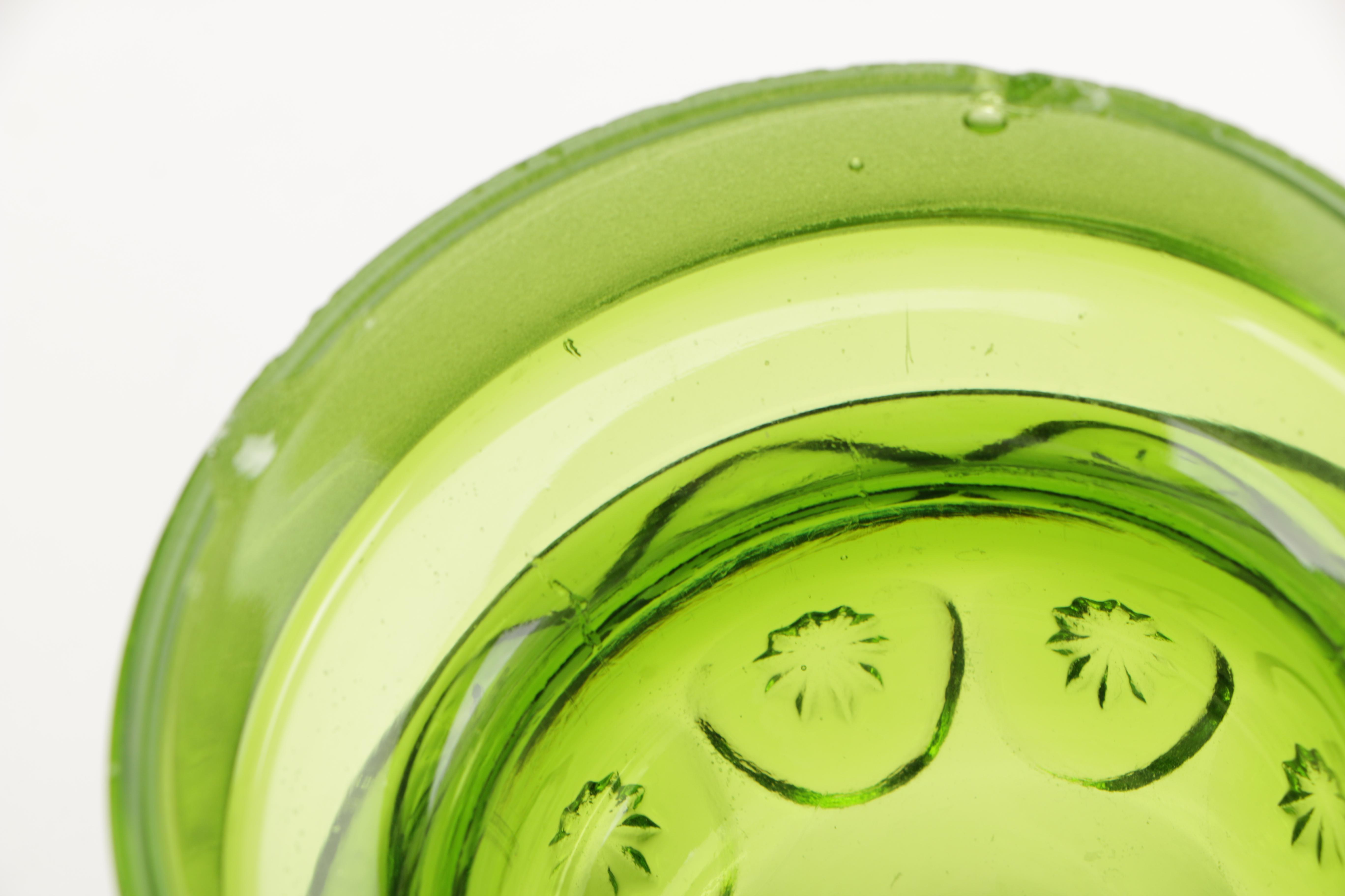 Vintage Green Glass Canisters