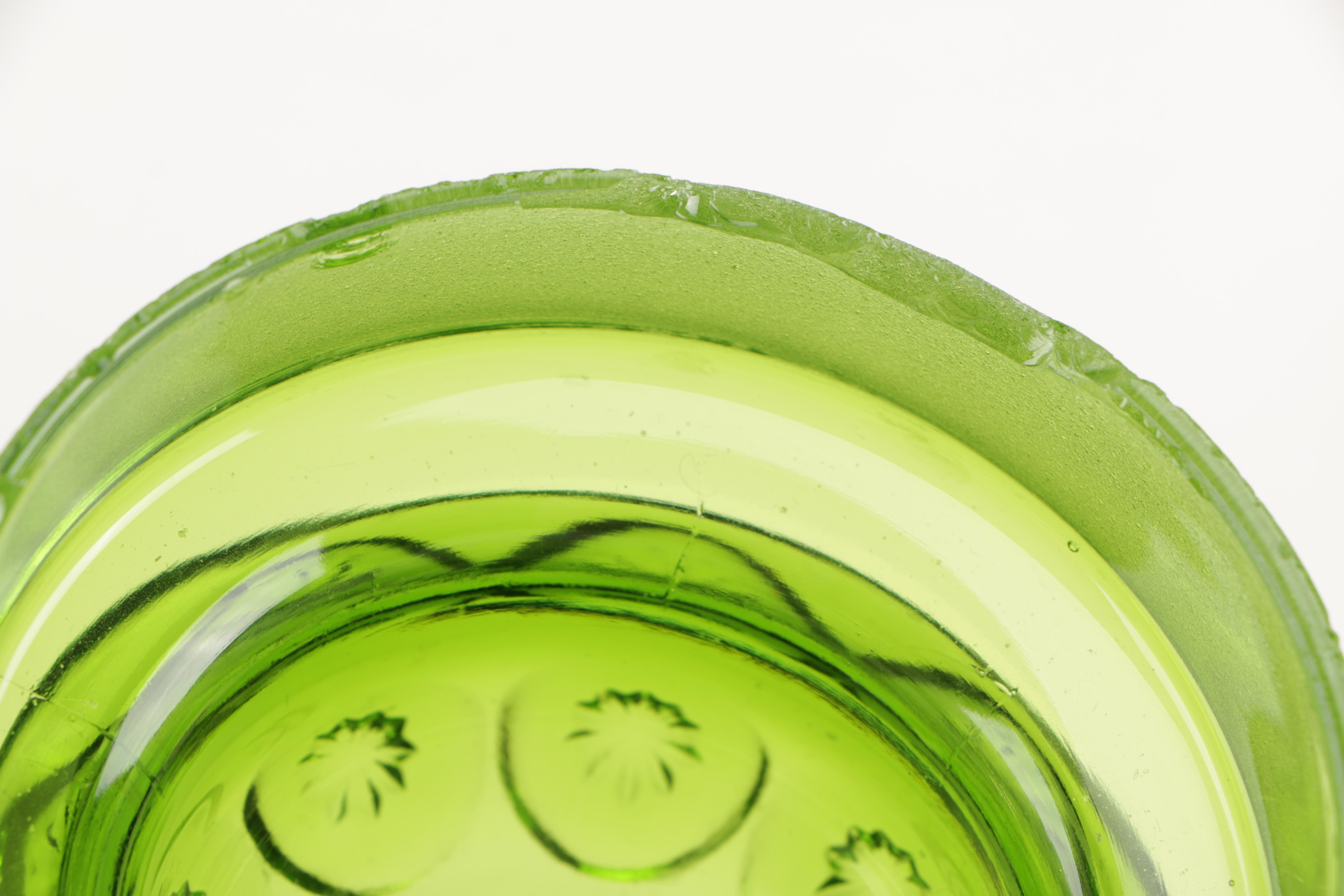 Vintage Green Glass Canisters