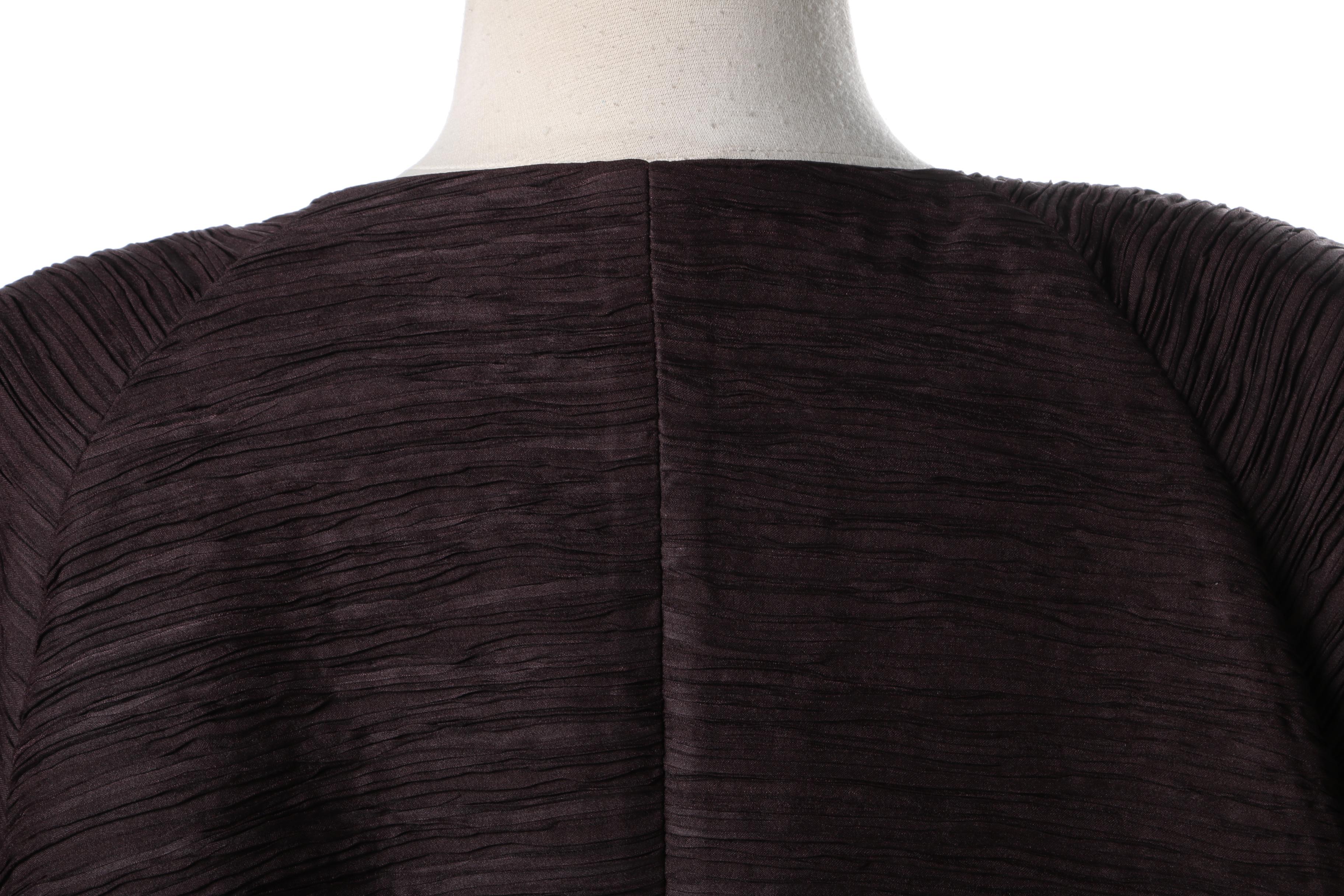 Saks Fifth Avenue Dark Purple Swing Coat