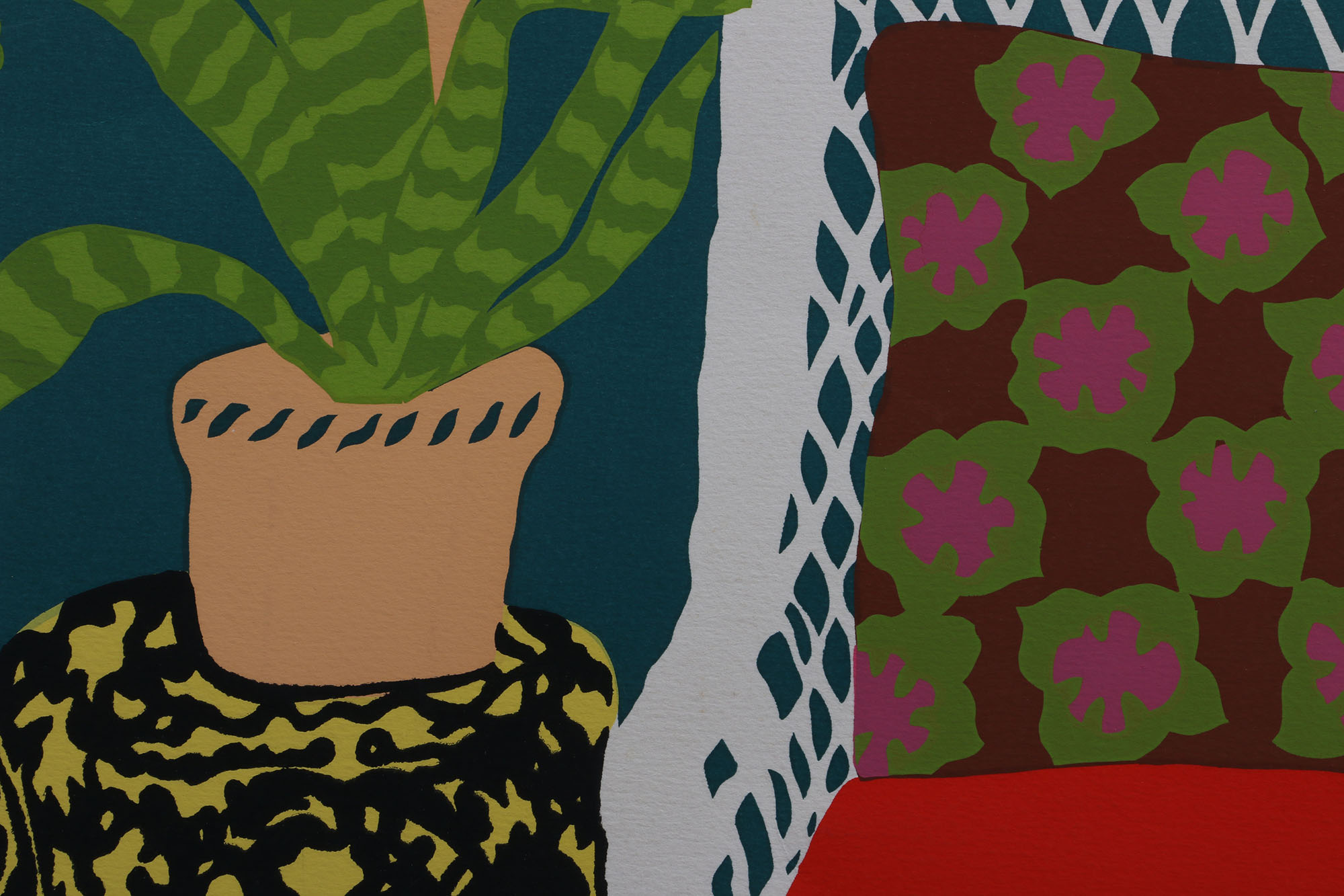 Hunt Slonem "Bromilliad" Serigraph