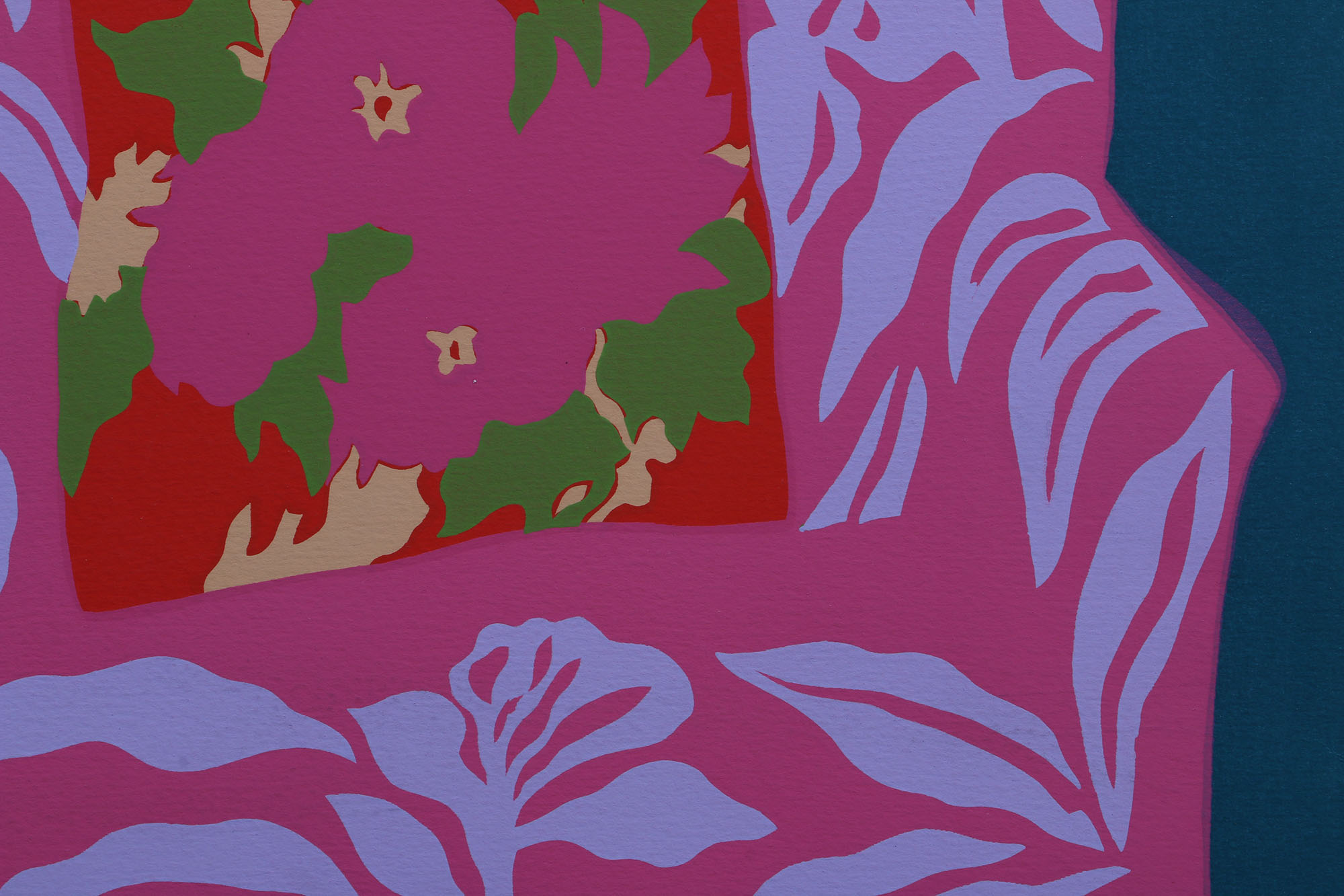 Hunt Slonem "Bromilliad" Serigraph