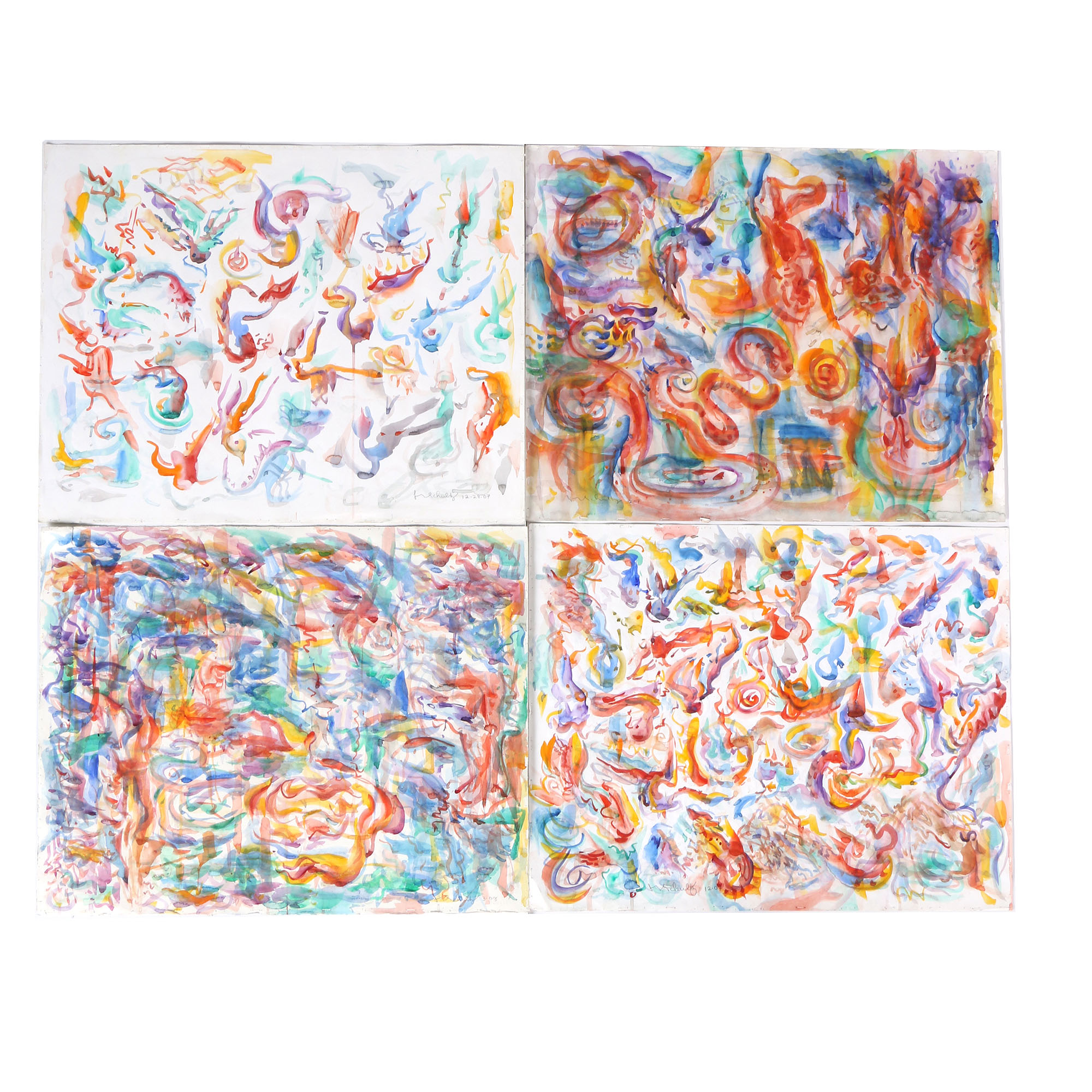 Collection of Abstract Watercolor Paintings