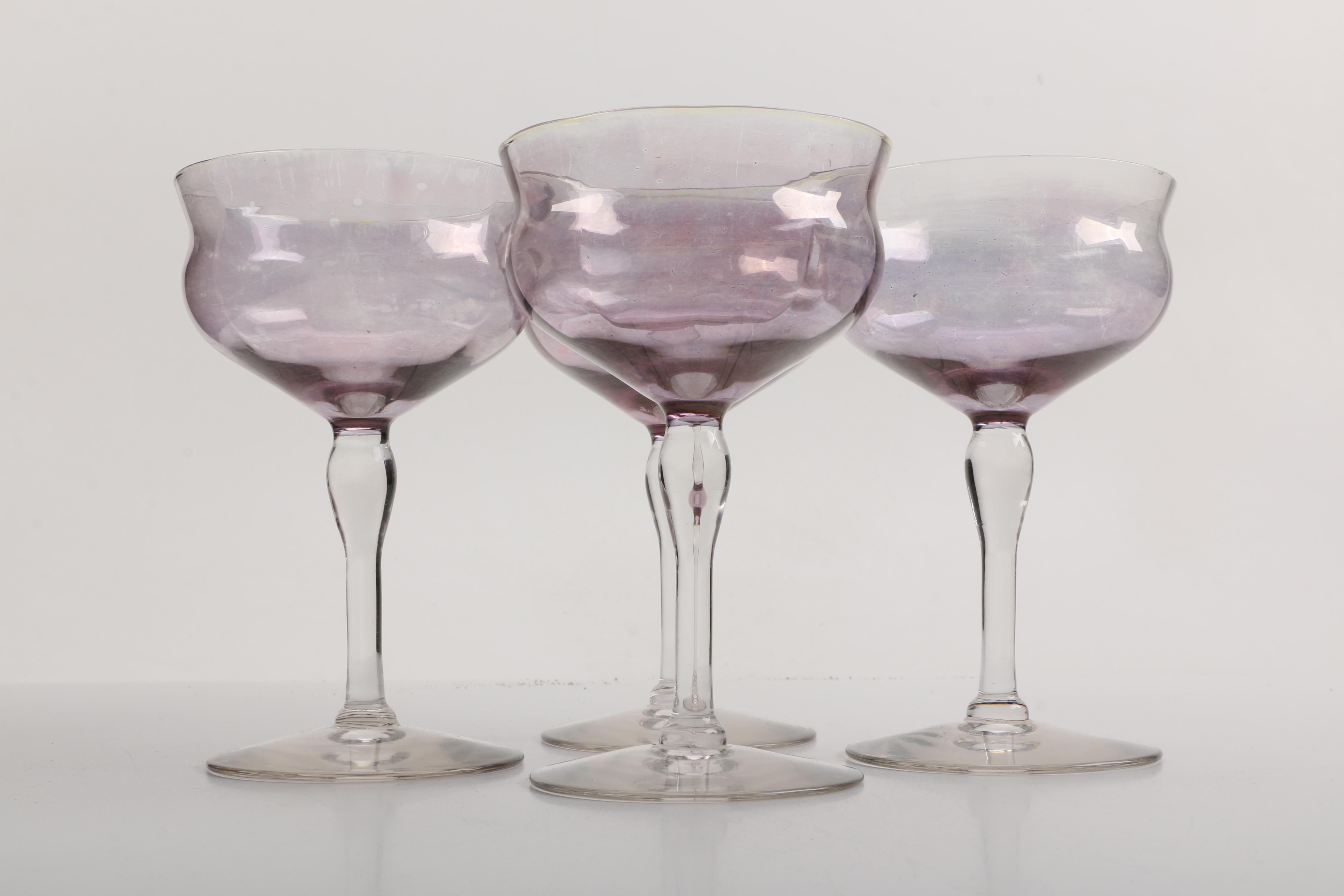 Light Purple Cocktail Coupe Glasses