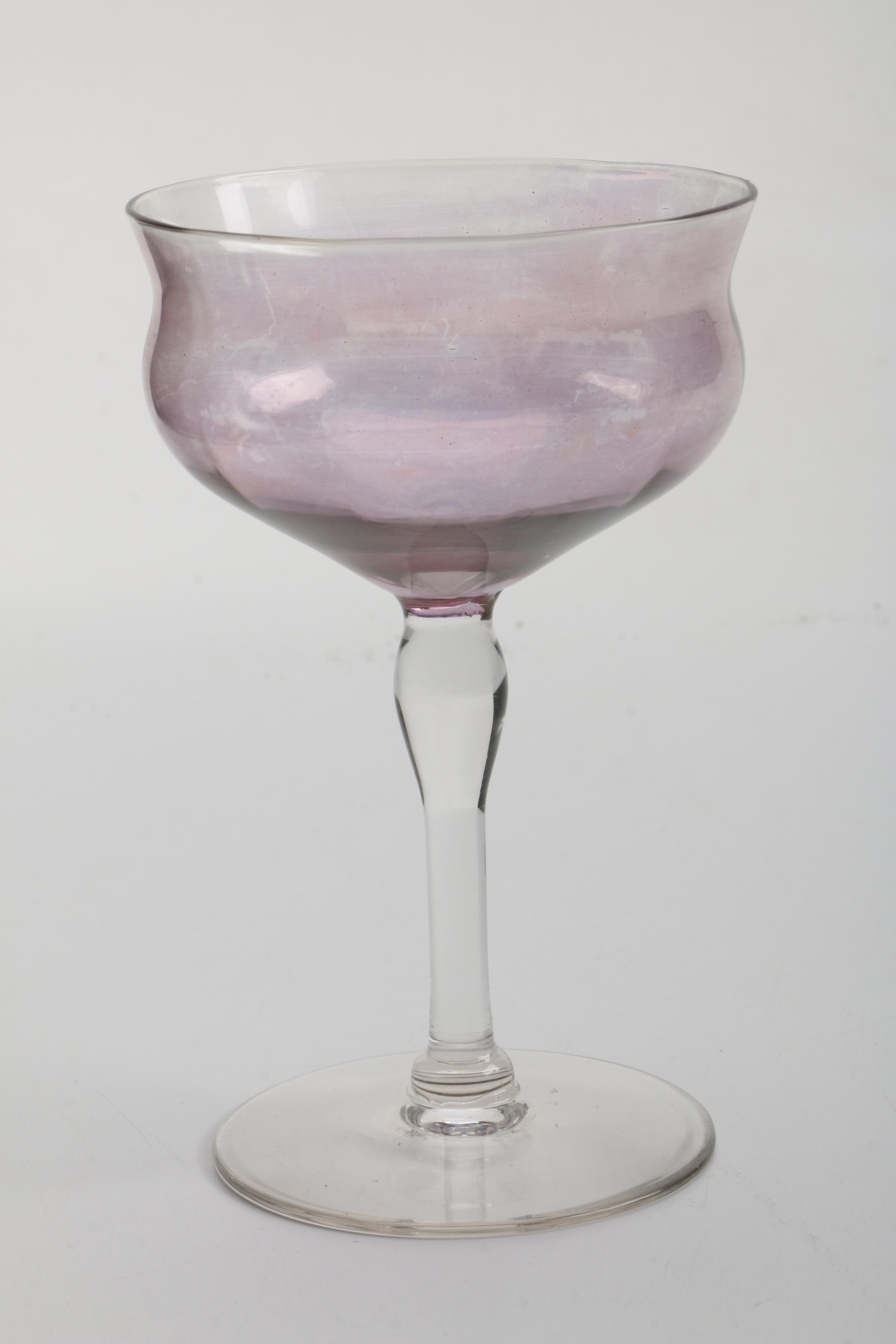 Light Purple Cocktail Coupe Glasses