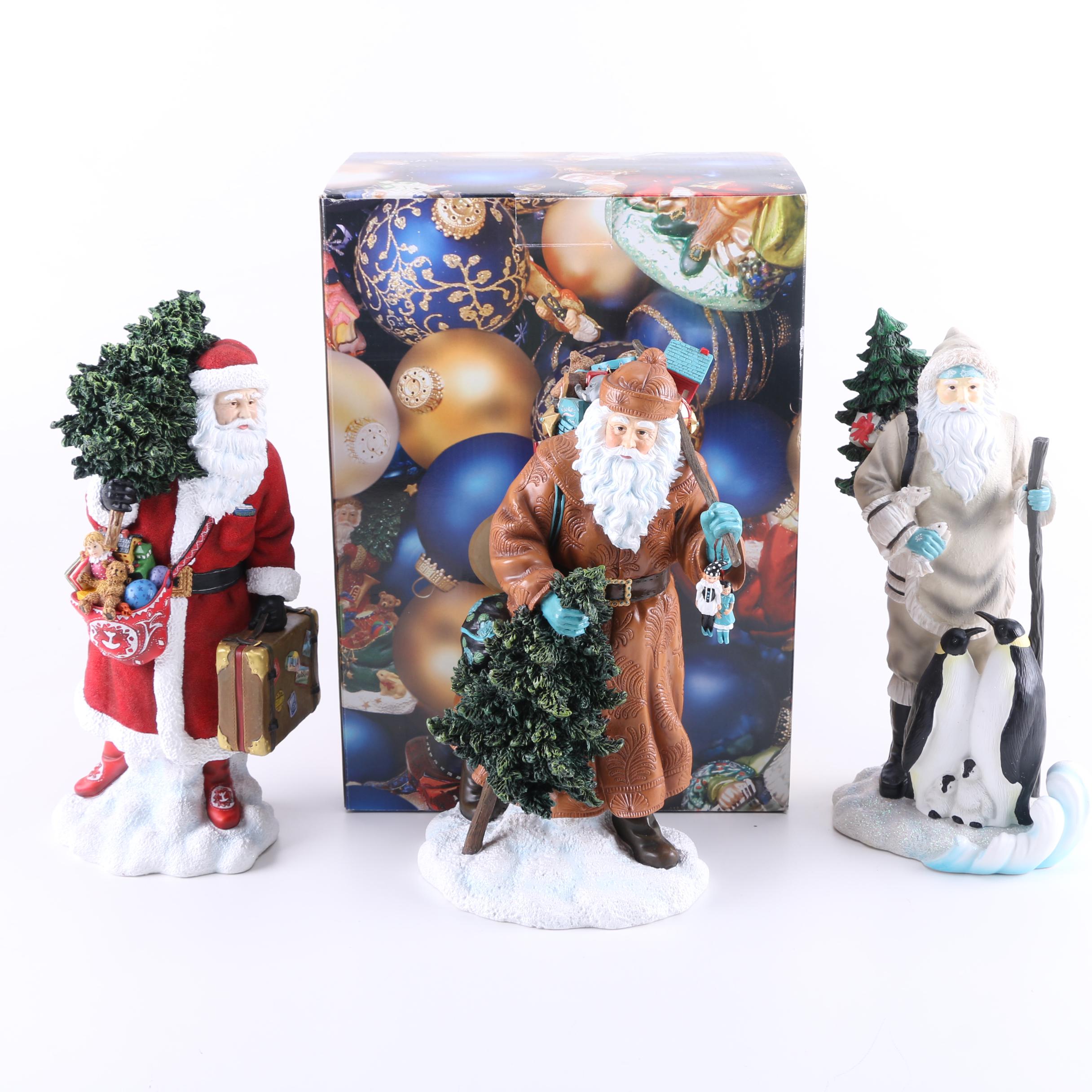 Limited Edition Pipka "Sierra Santa," "Antarctic Santa," "Santa on the Go" Figurines