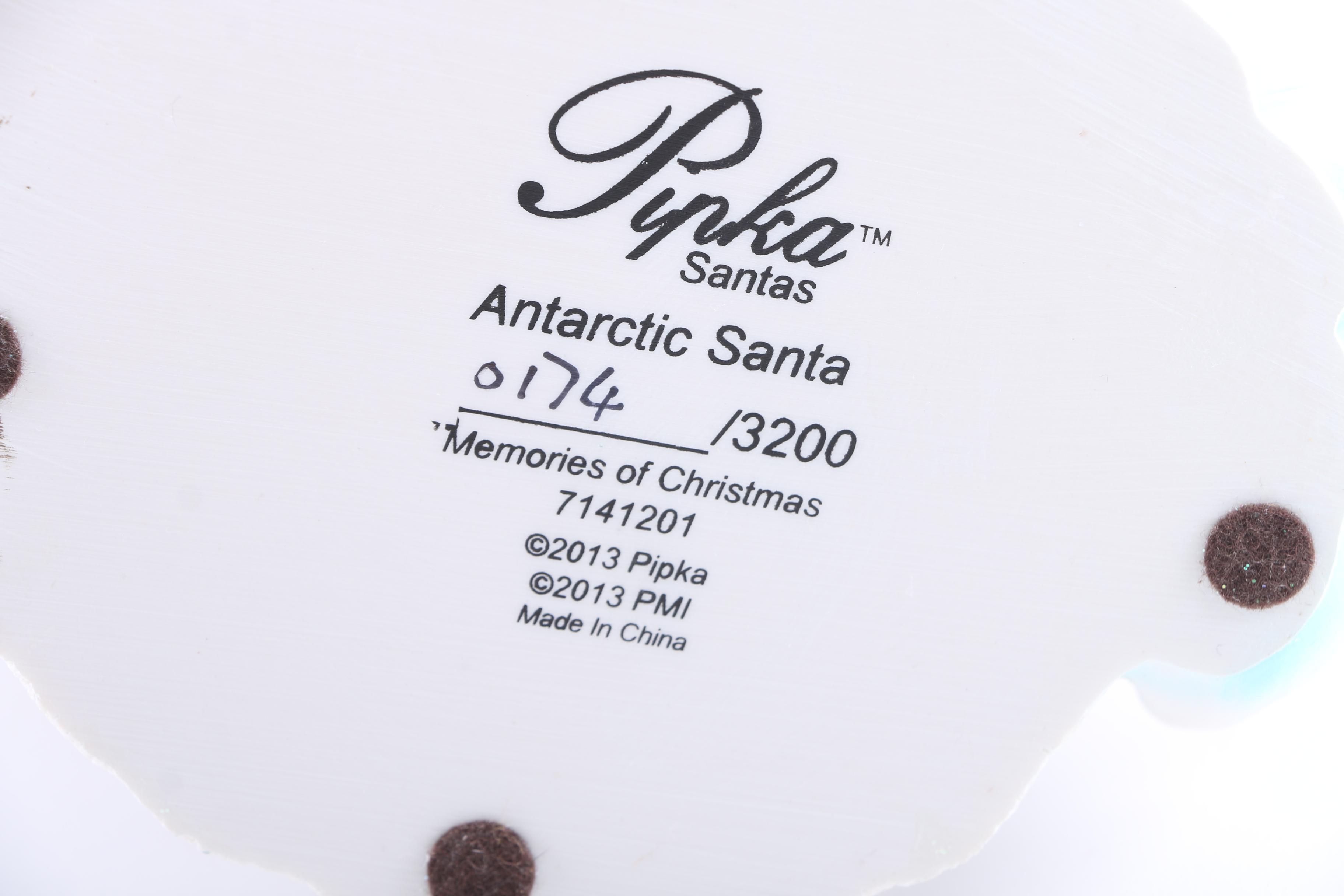 Limited Edition Pipka "Sierra Santa," "Antarctic Santa," "Santa on the Go" Figurines