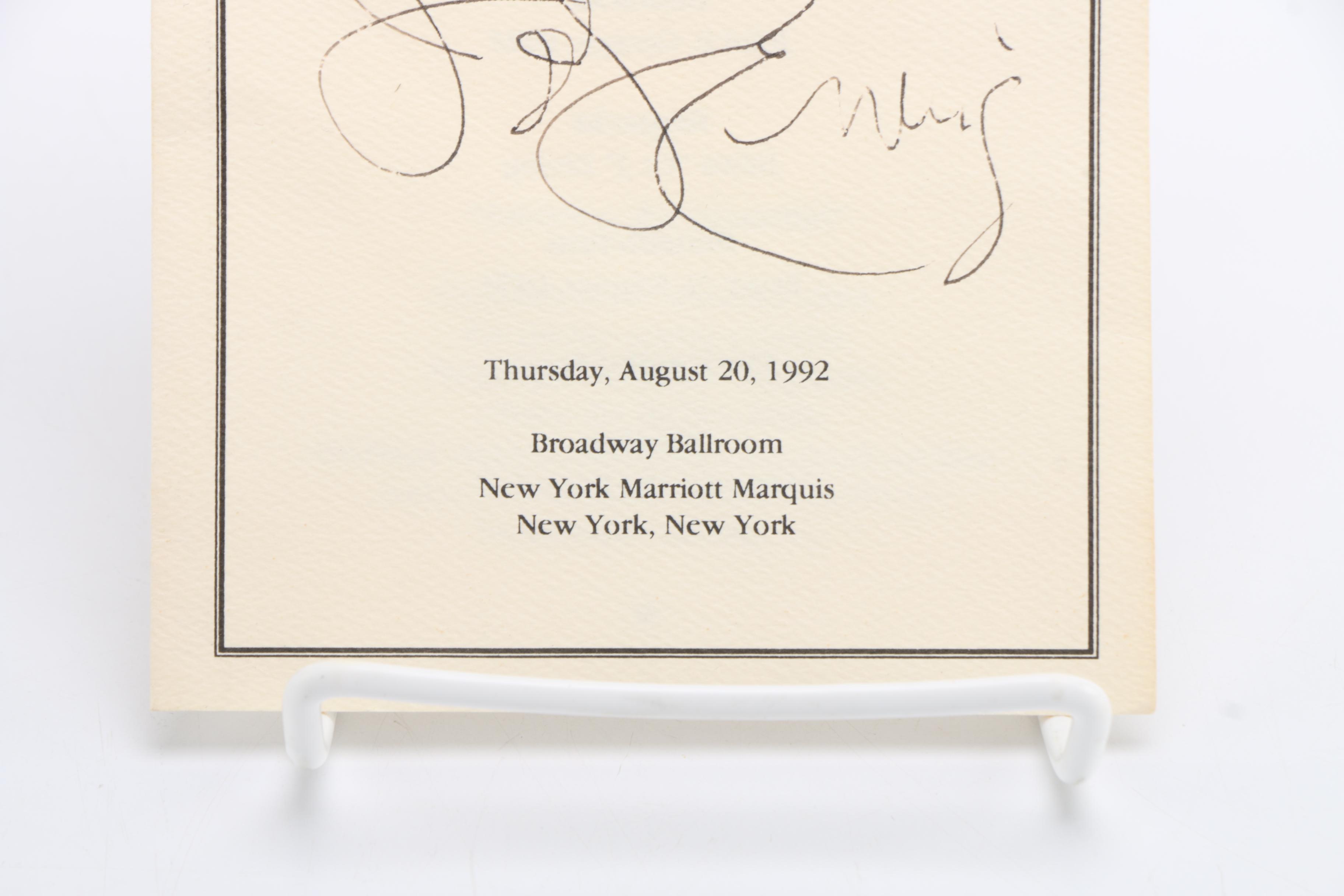 Signed "Julius Erving" American Podiatric Inaugural Banquet Program