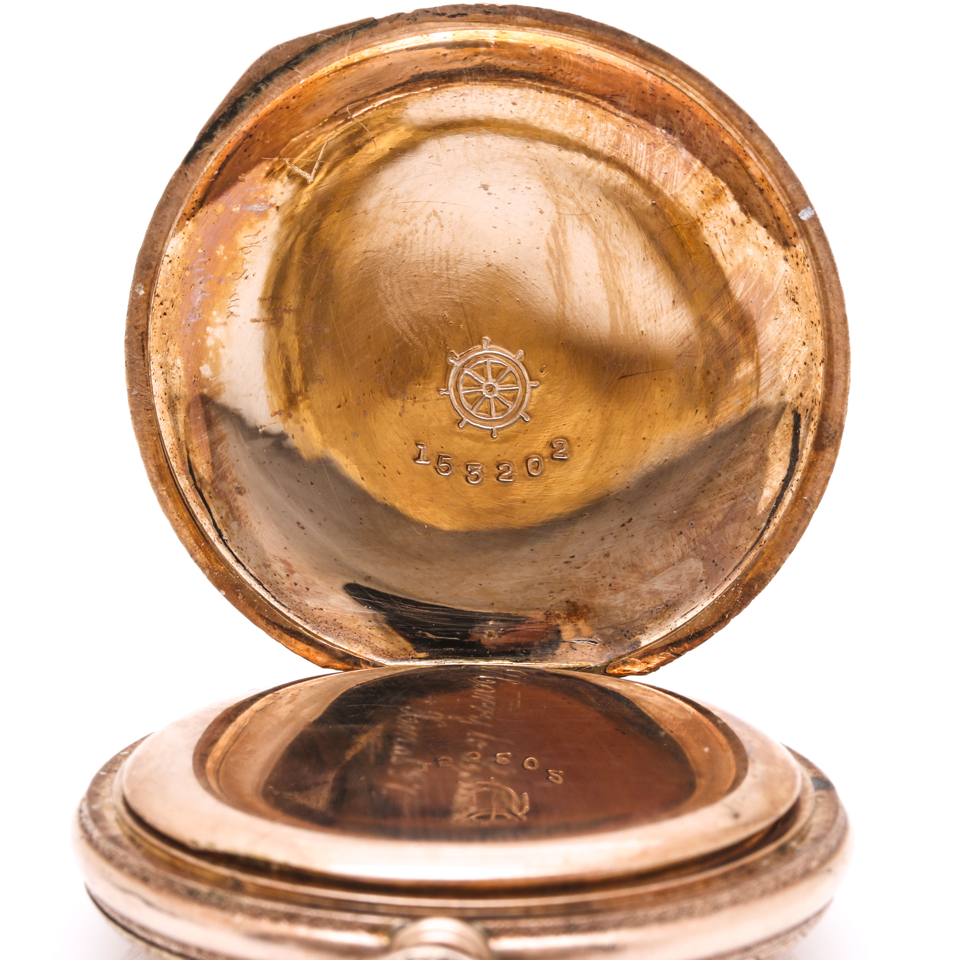 Antique Elgin Gold Filled Personalized Hunter Case Pocket Watch