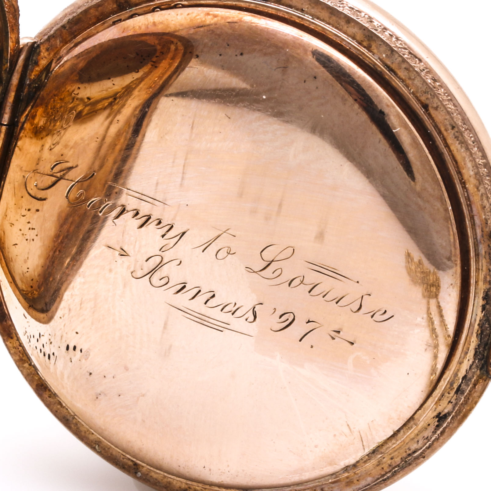 Antique Elgin Gold Filled Personalized Hunter Case Pocket Watch